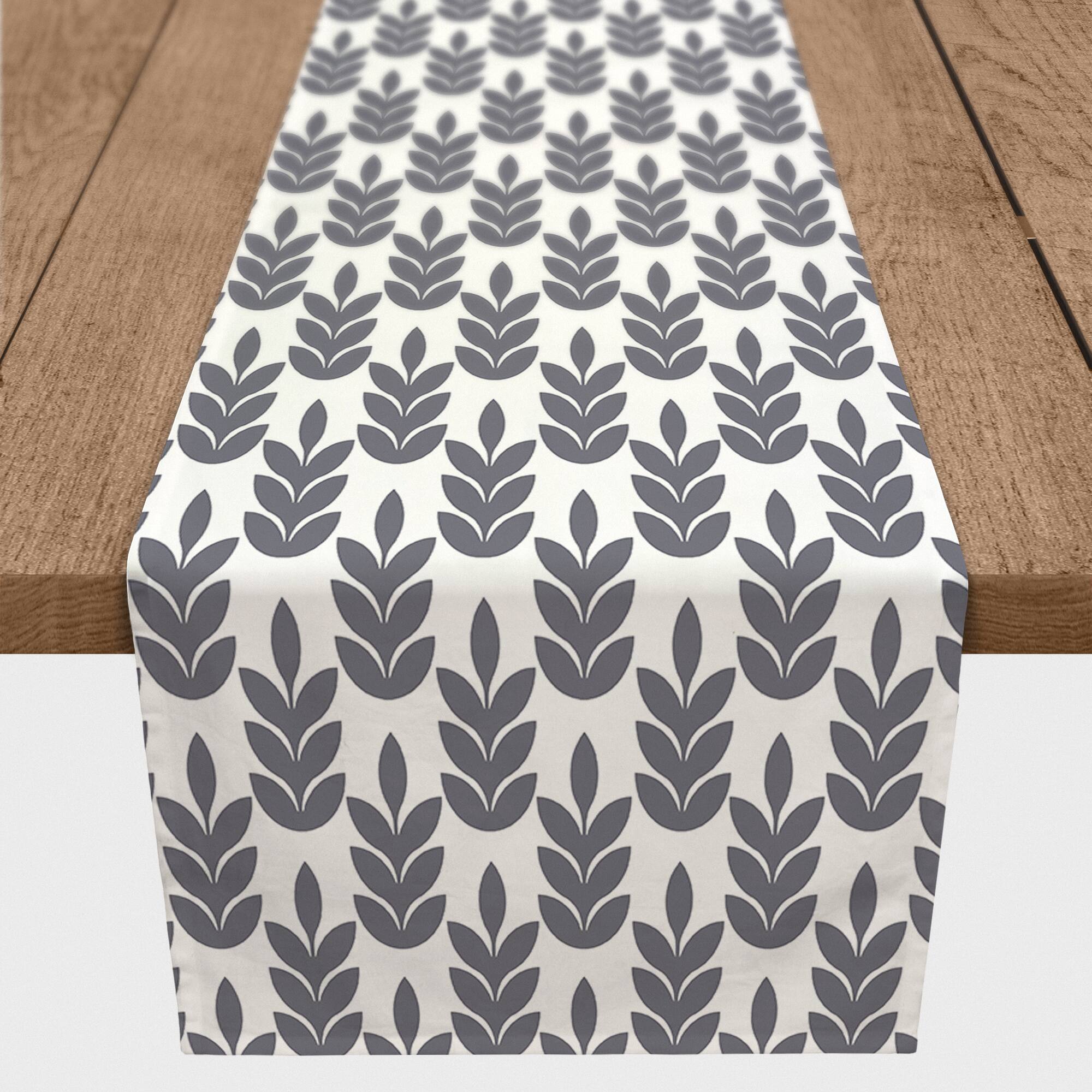 Mid Mod Leaves Indoor/Outdoor Table Runner