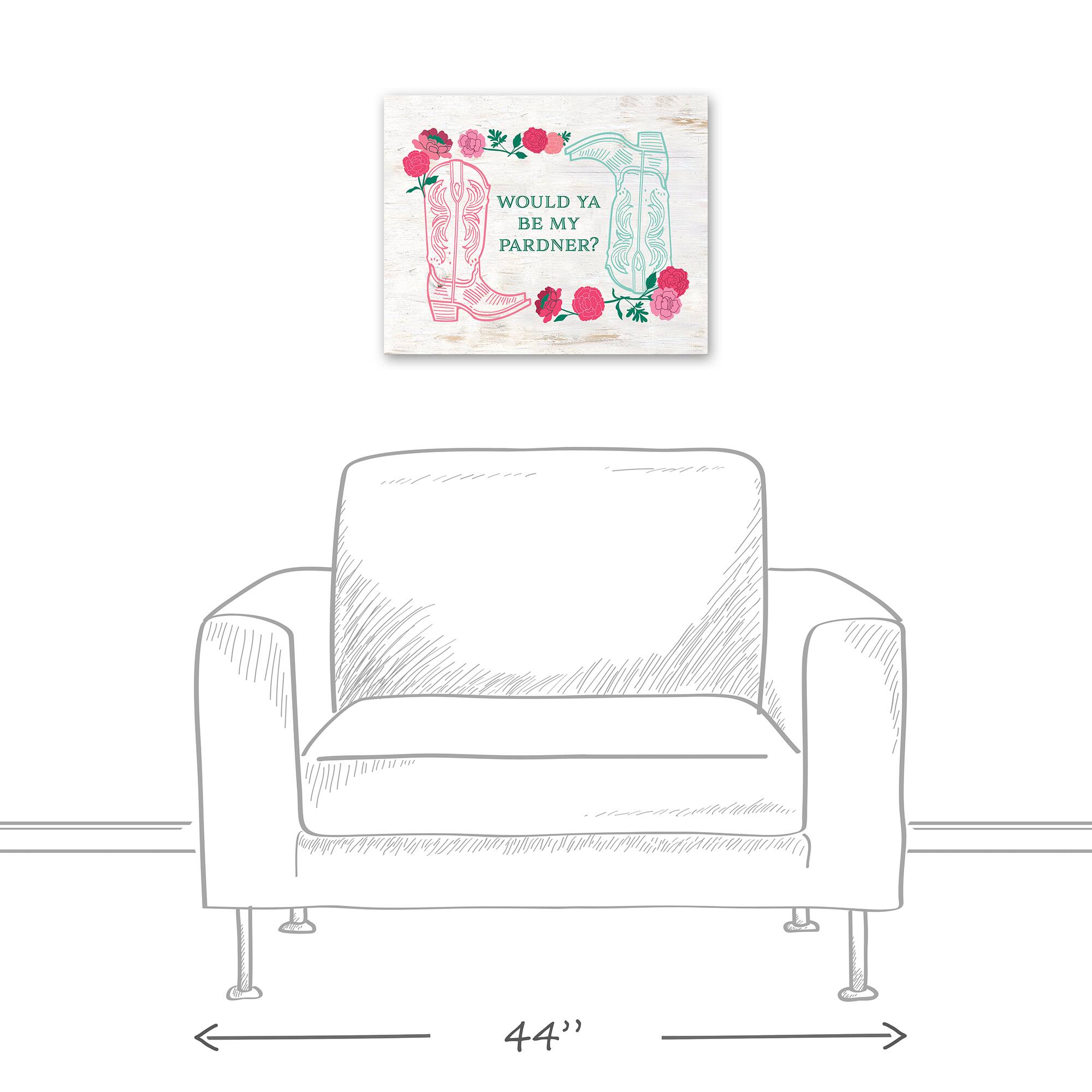 20" Would Ya Be My Pardner Canvas Wall Art