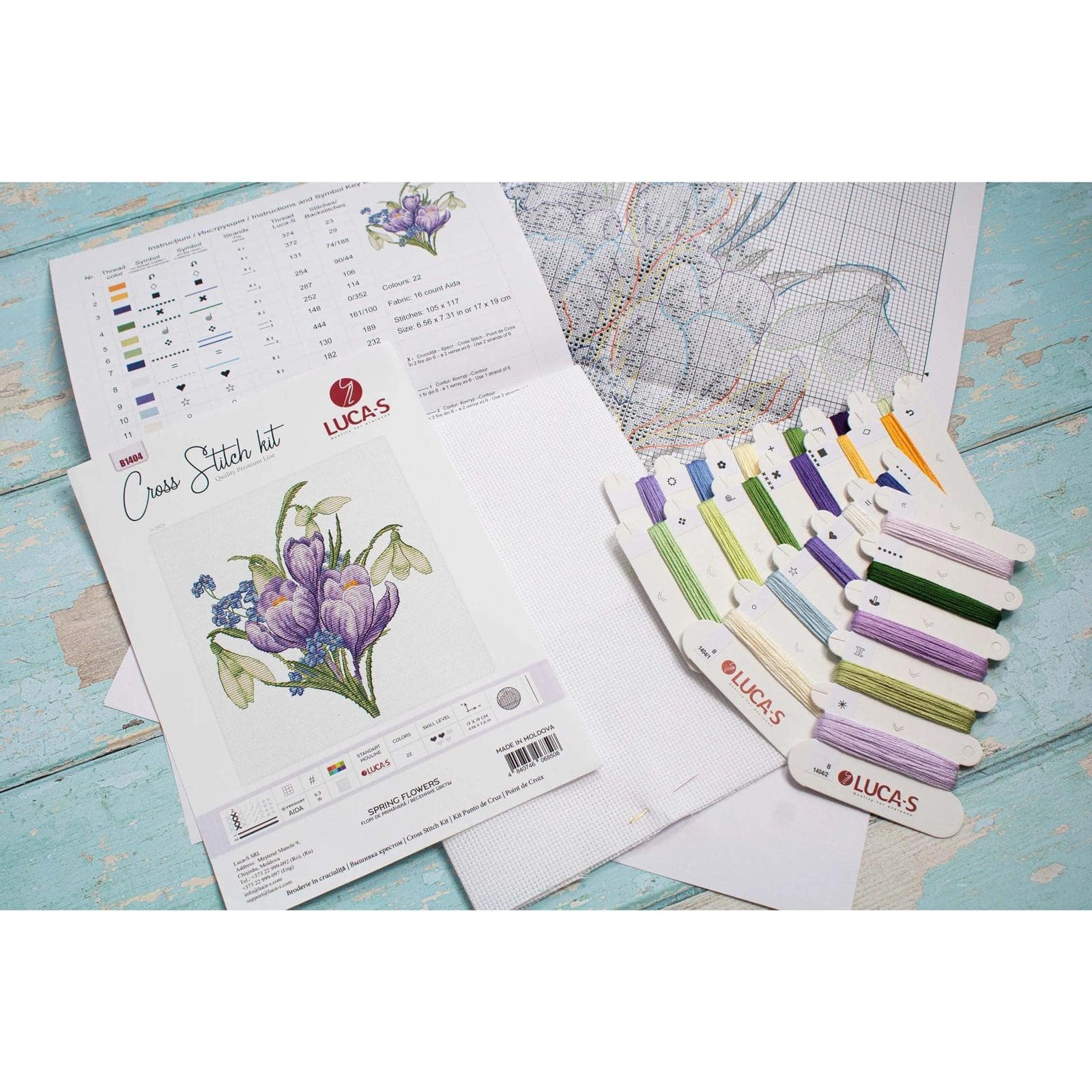 Luca-S Spring Flowers Counted Cross Stitch Kit