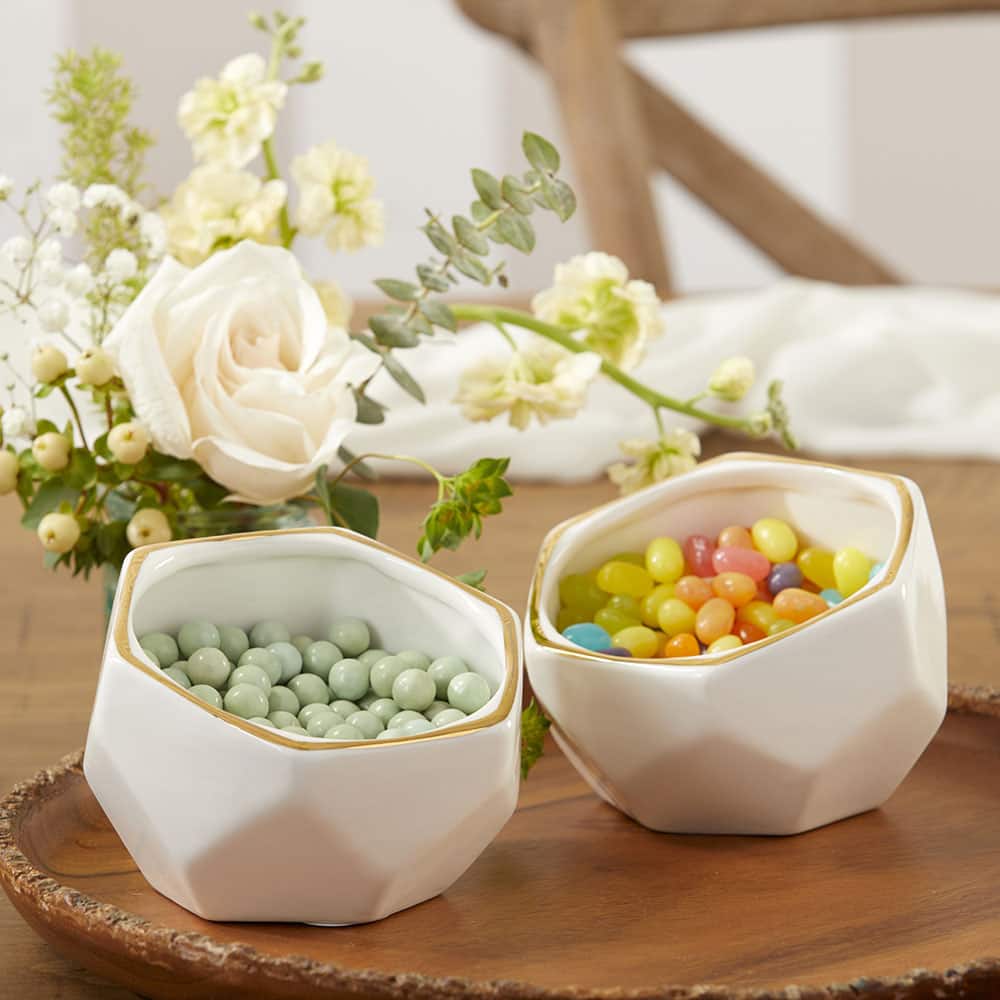 Kate Aspen® Geometric Ceramic Planter Set
