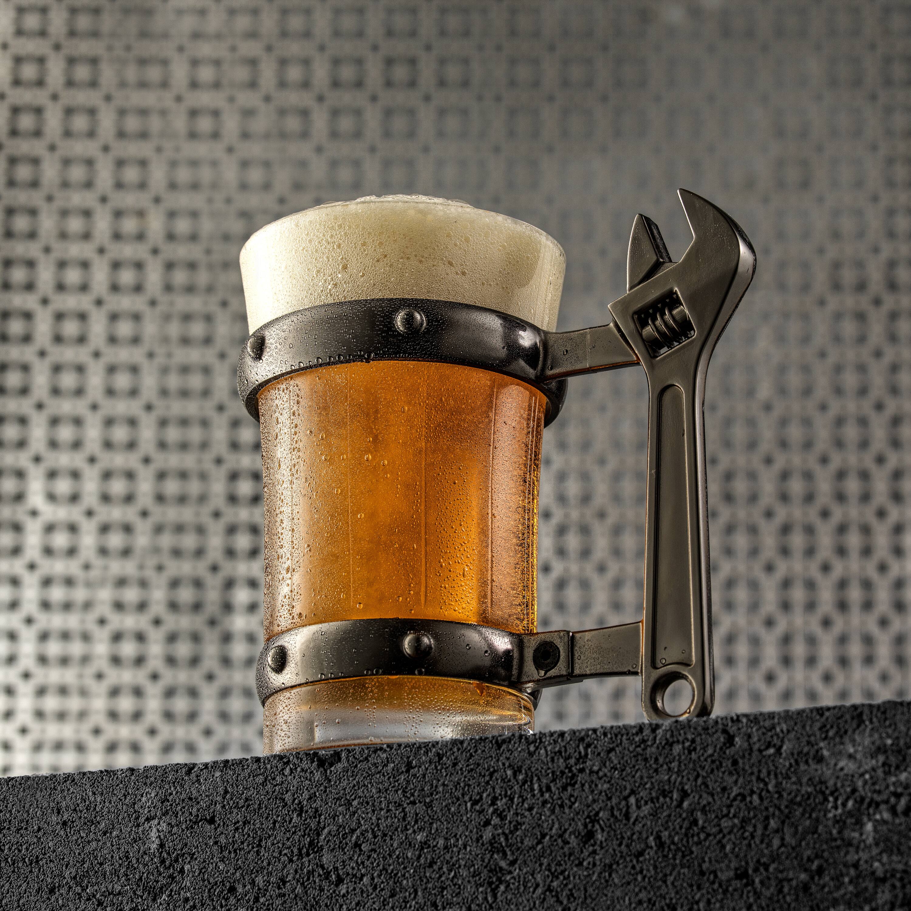 JoyJolt® Tools Collection 17oz. Adjustable Wrench Handle Single Beer Mug