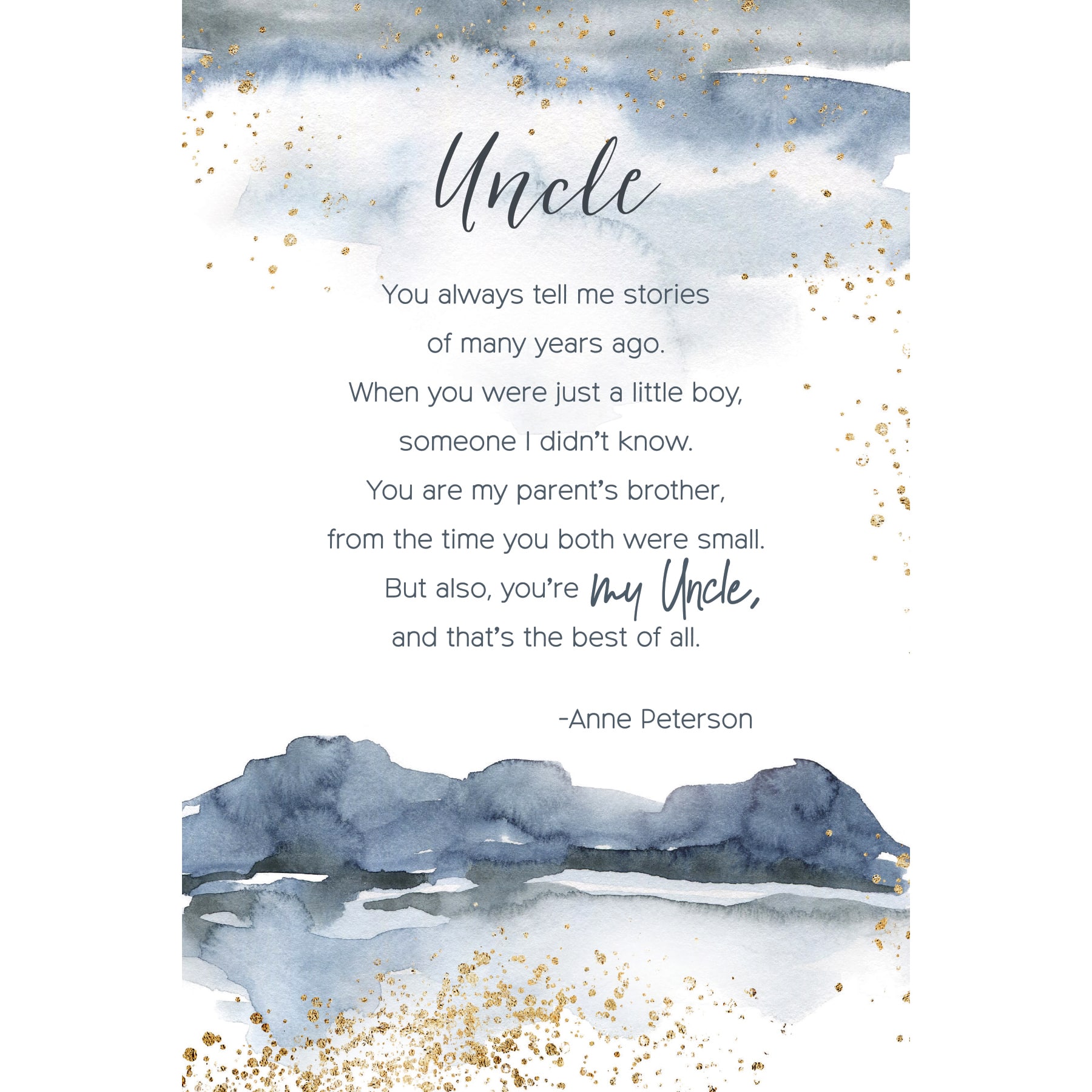Uncle Inspirational Wood Plaque