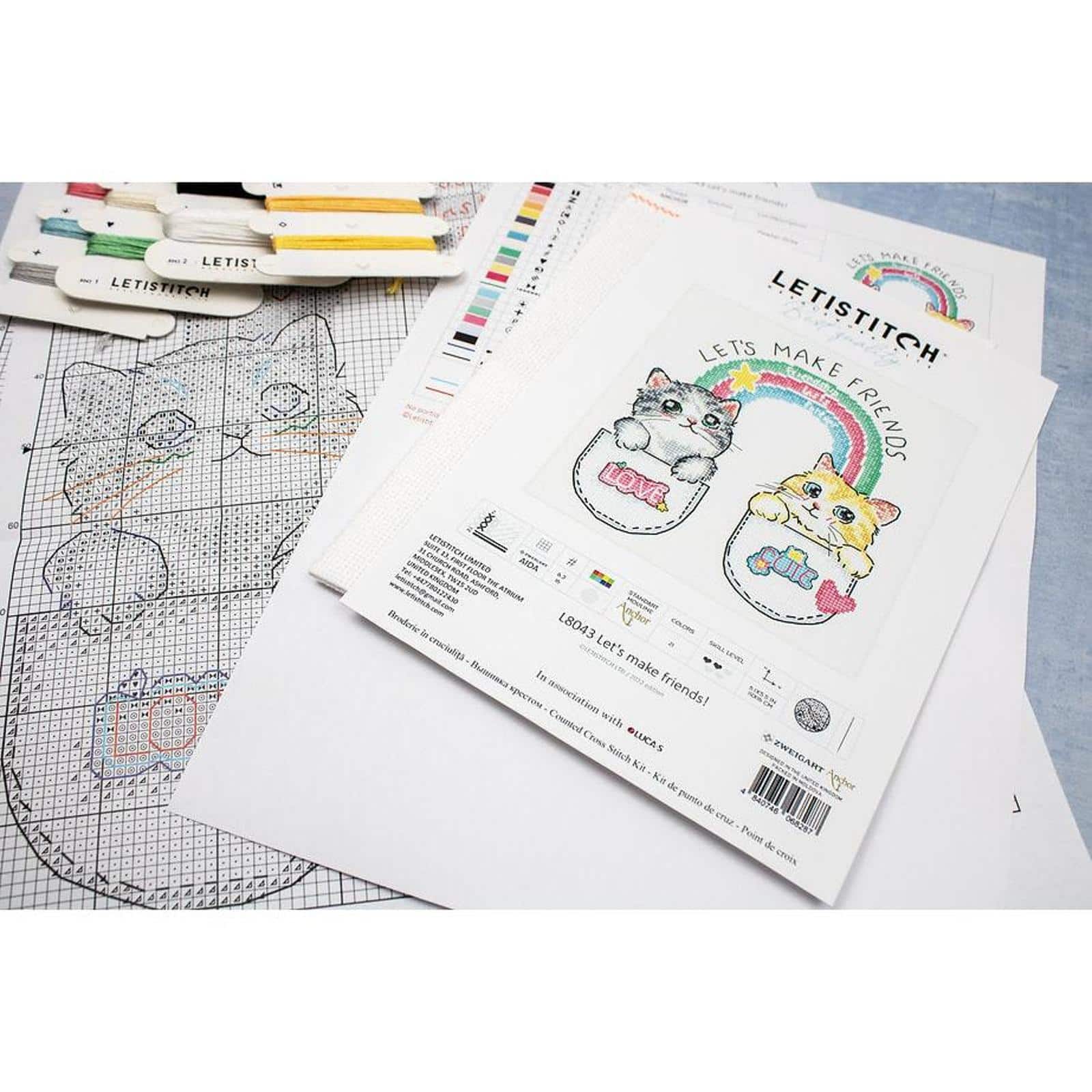 Letistitch Let's make friends! Counted Cross Stitch Kit