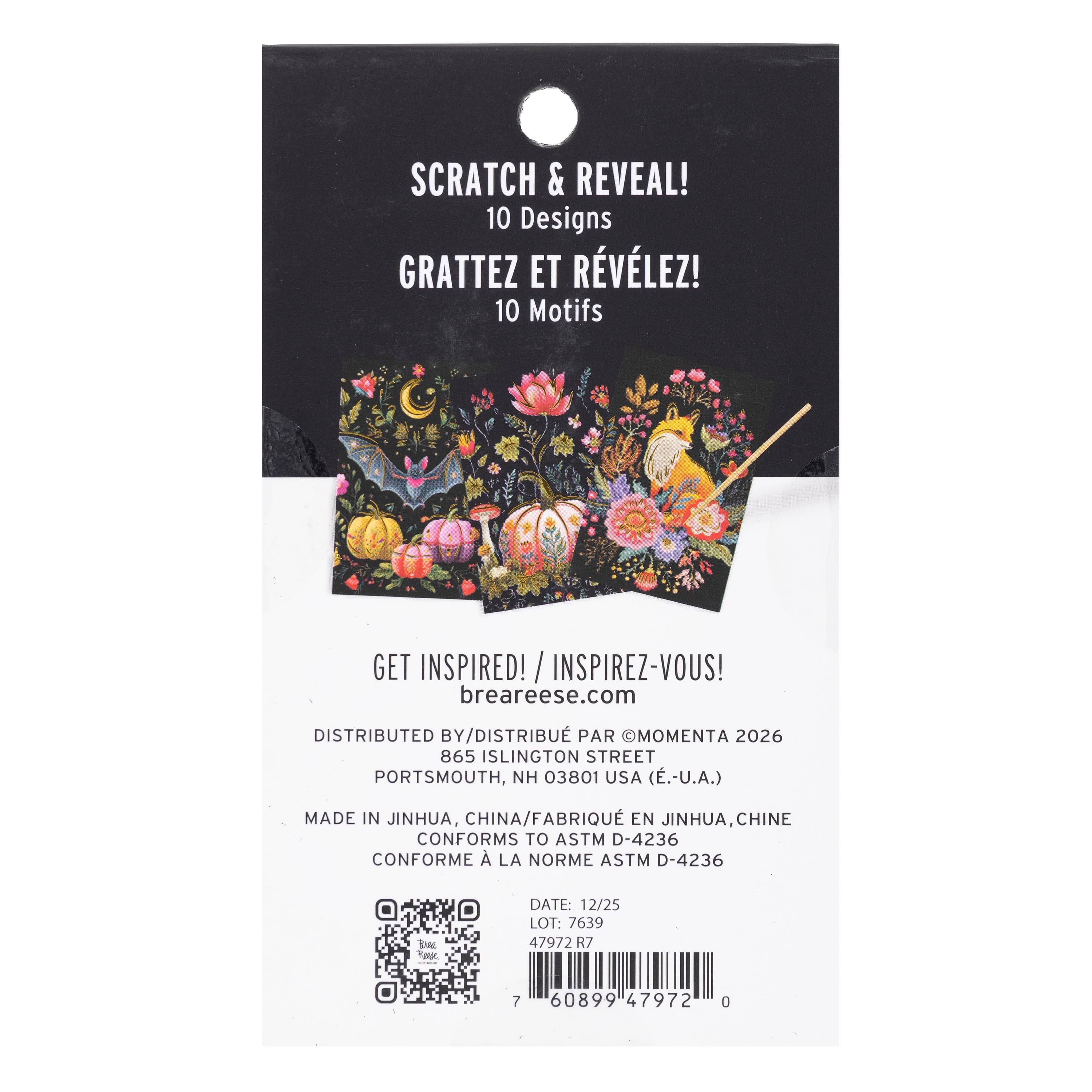 Brea Reese® Mini Pink Creatures Scratch Art Paper Pad