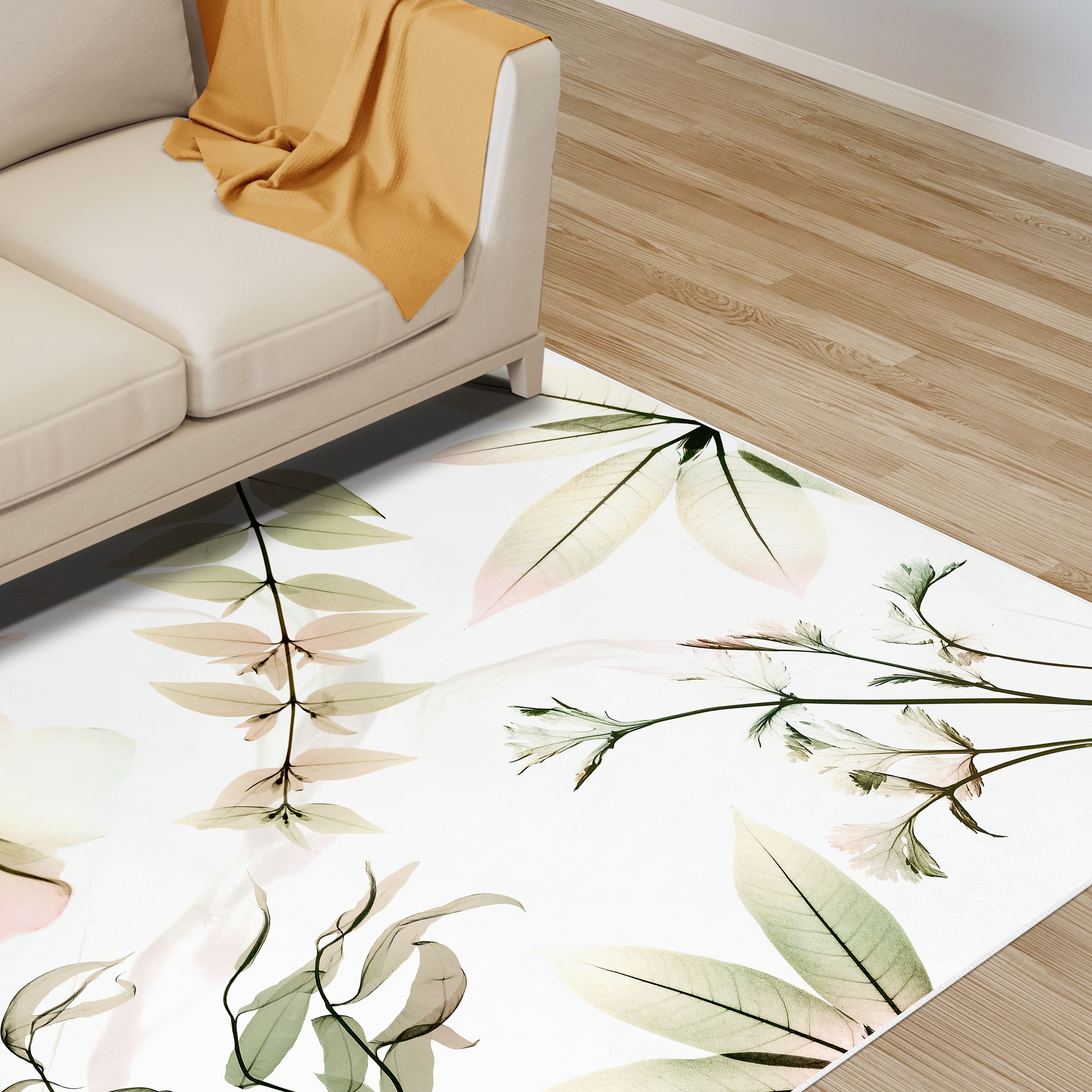 Empire Art Direct 5ft. x 7.5ft. Harmony of Existence I Tapis D'Art Flowers Area Rug
