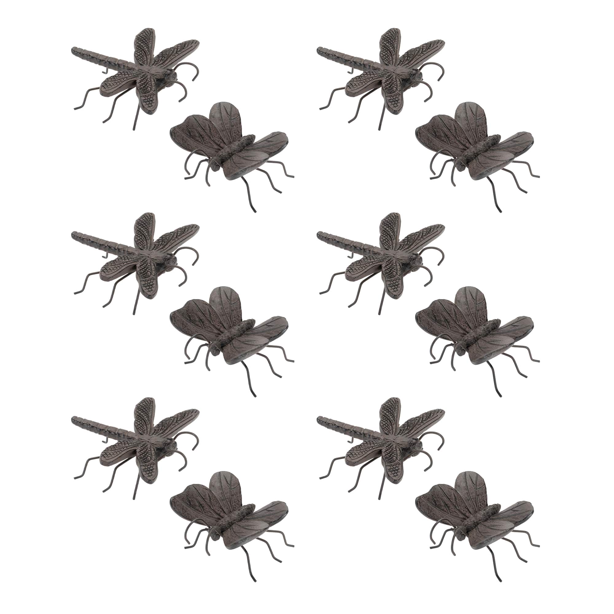 Dragonfly & Butterfly Insect Pot Sitters Set