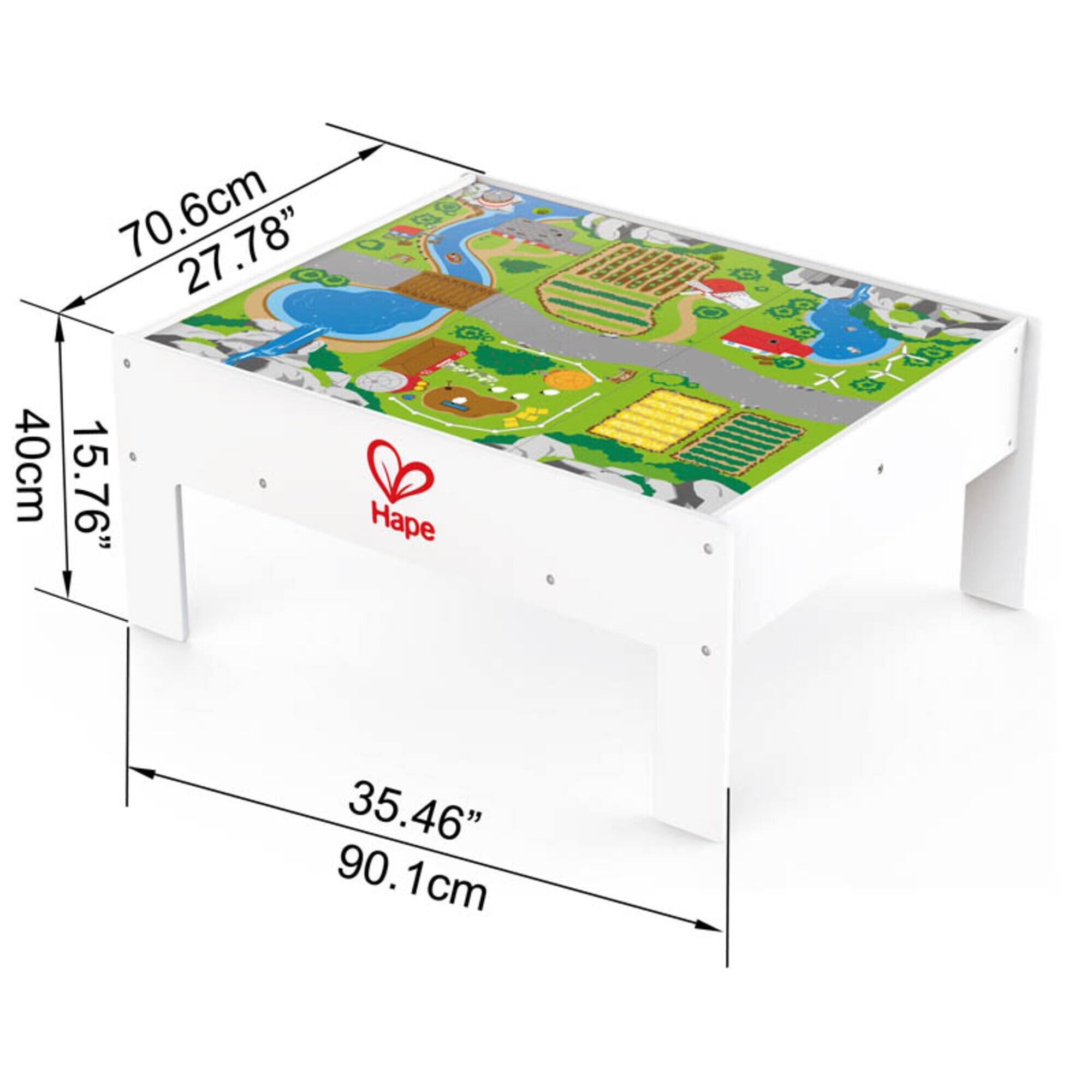 Hape Railway Collection Play & Stow Storage Activity Table