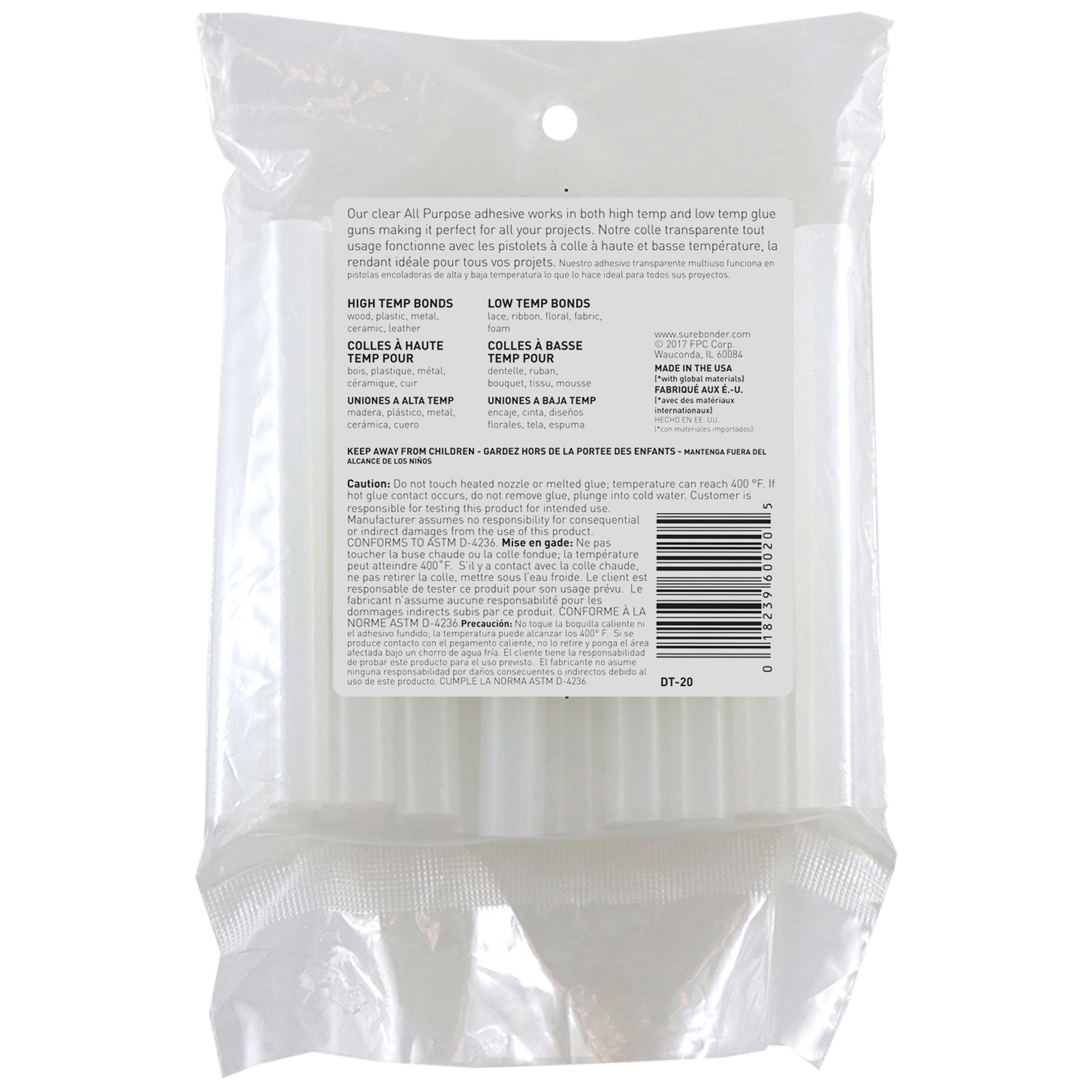 10 Packs: 20 ct. (200 total) Surebonder® Clear Stik™ Full Size™ Glue Sticks