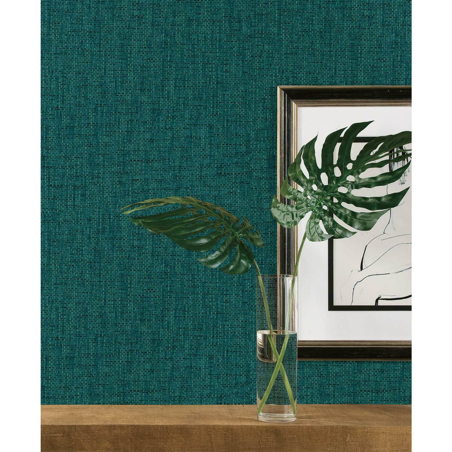 RoomMates Faux Grasscloth Weave Peel & Stick Wallpaper