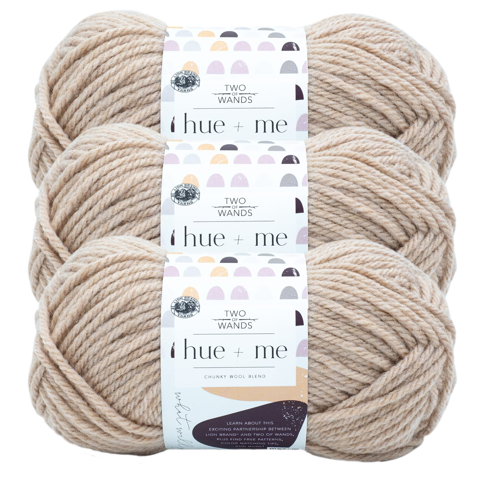 3 Pack Lion Brand® Two of Wands Hue + Me Yarn