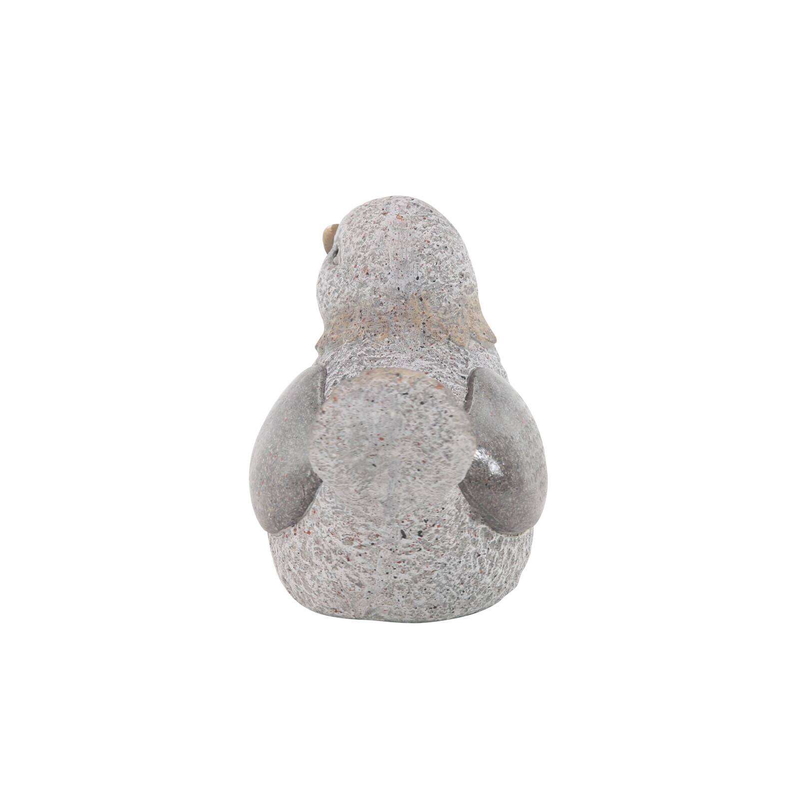 13" Gray Stone Country Bird Garden Sculpture Set