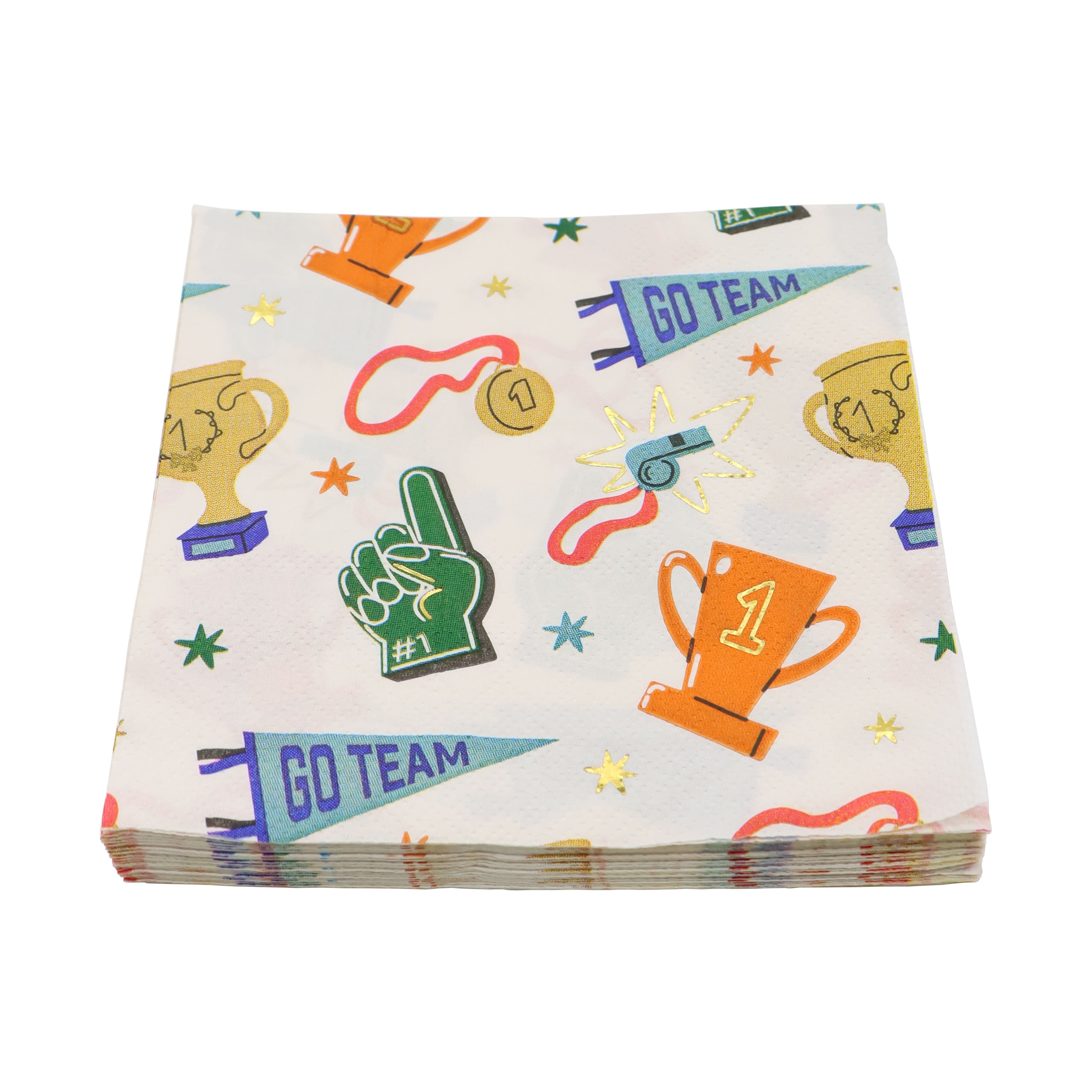 24 Packs: 20 ct. (480 total) Team Spirit Paper Beverage Napkins by Celebrate It™
