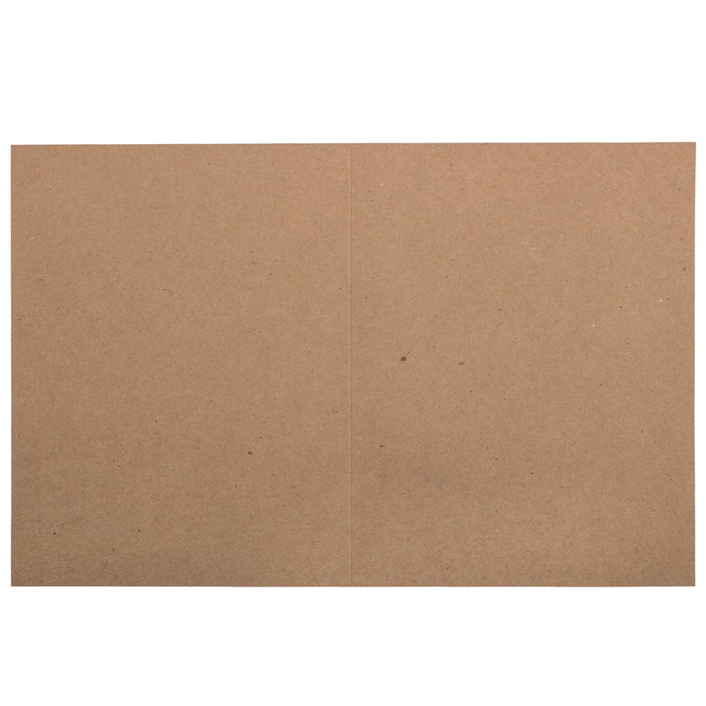 JAM Paper 4.62" x 6.25" Brown Kraft Blank Foldover Cards