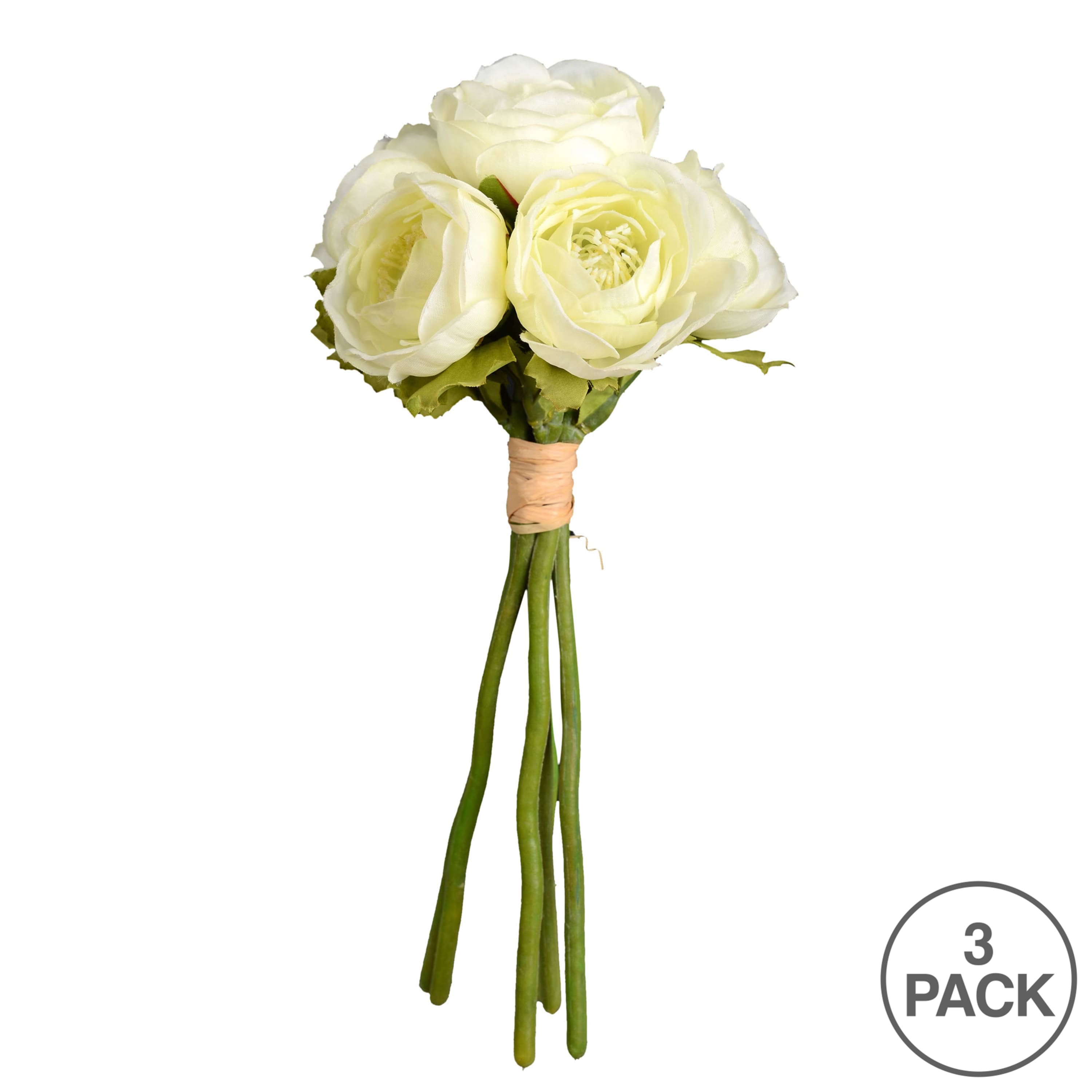 Mini White Artificial Ranunculus Bundle