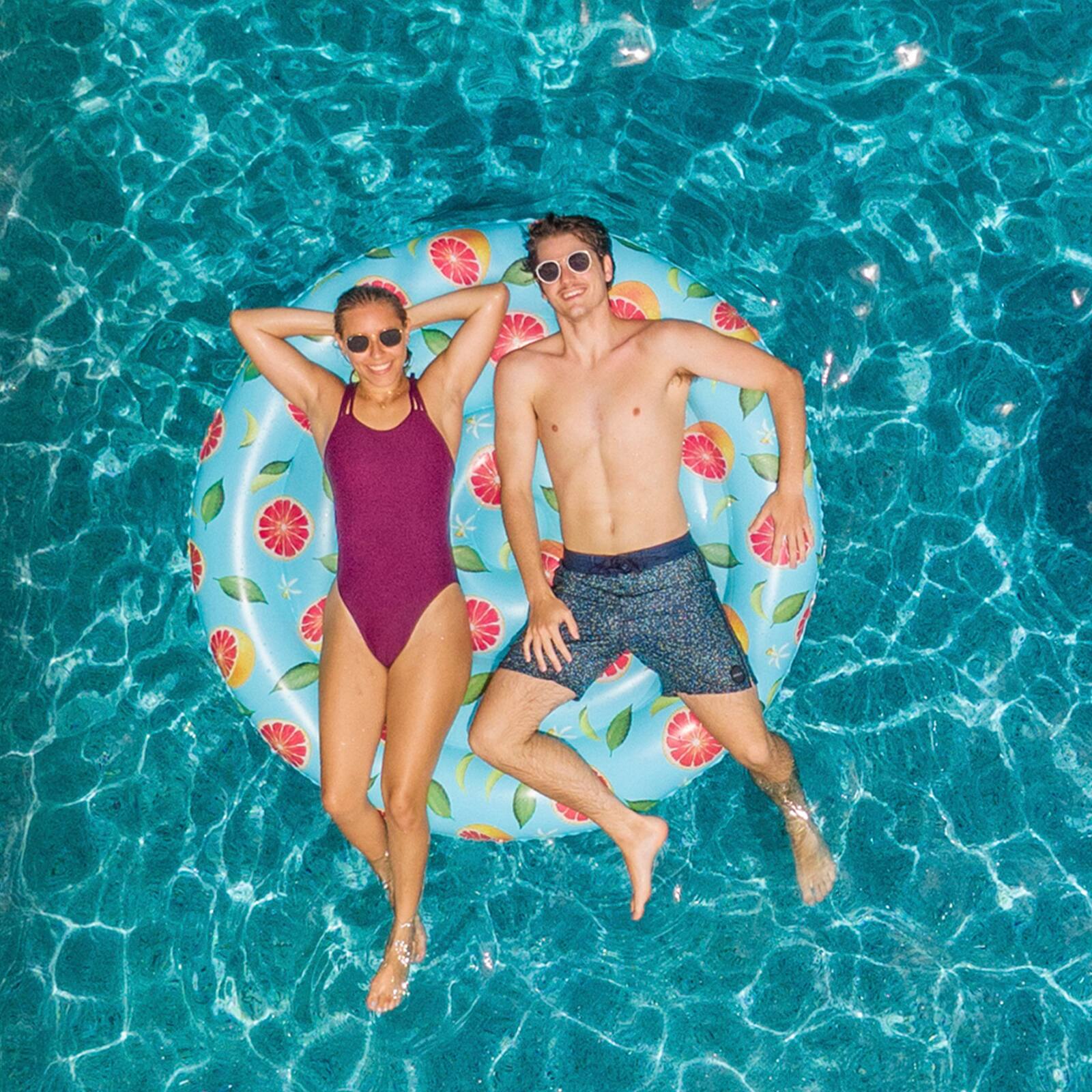 PoolCandy Giant Grapefruit Print Island Float