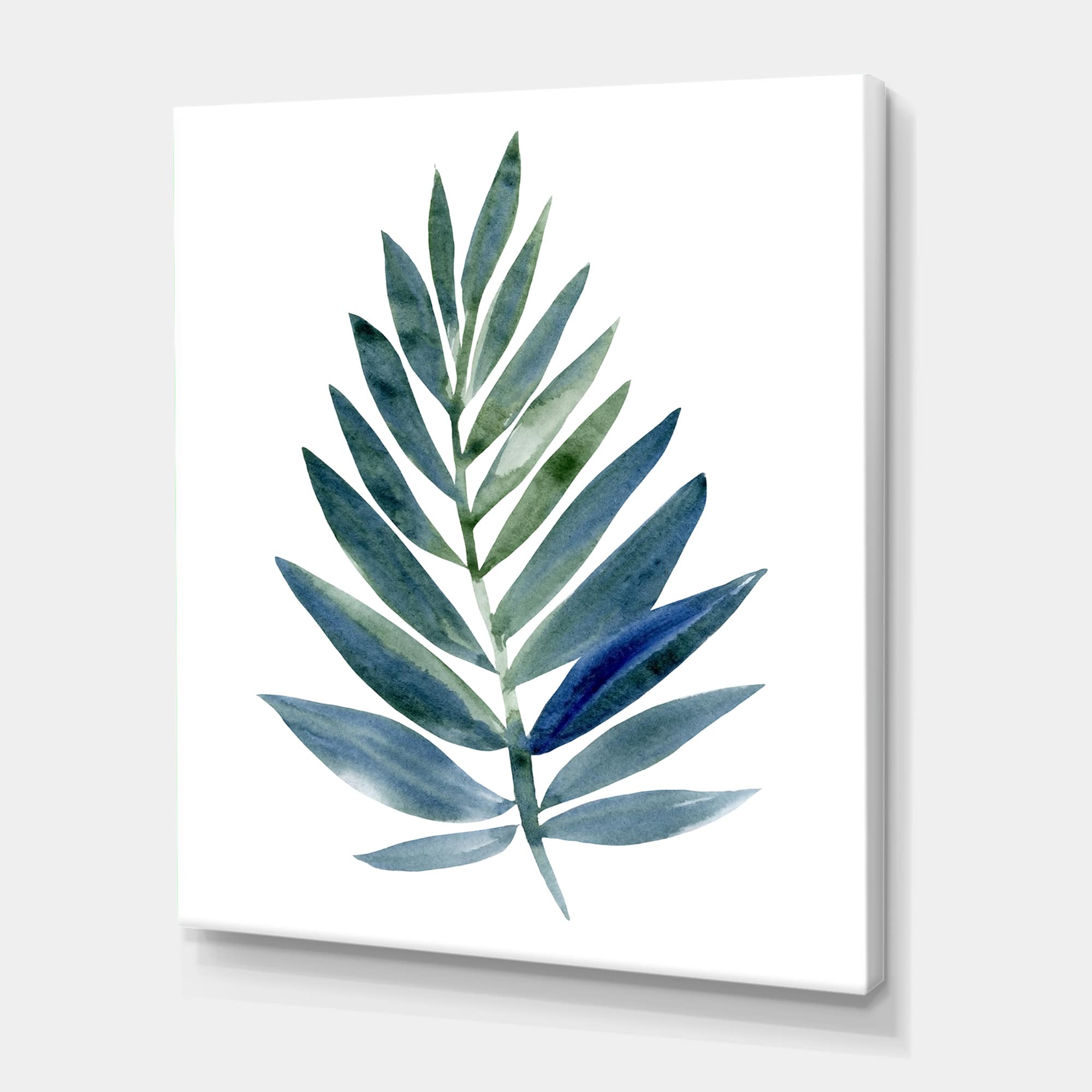 Designart - Tropical Green Leaf - Farmhouse Canvas Wall Art Print
