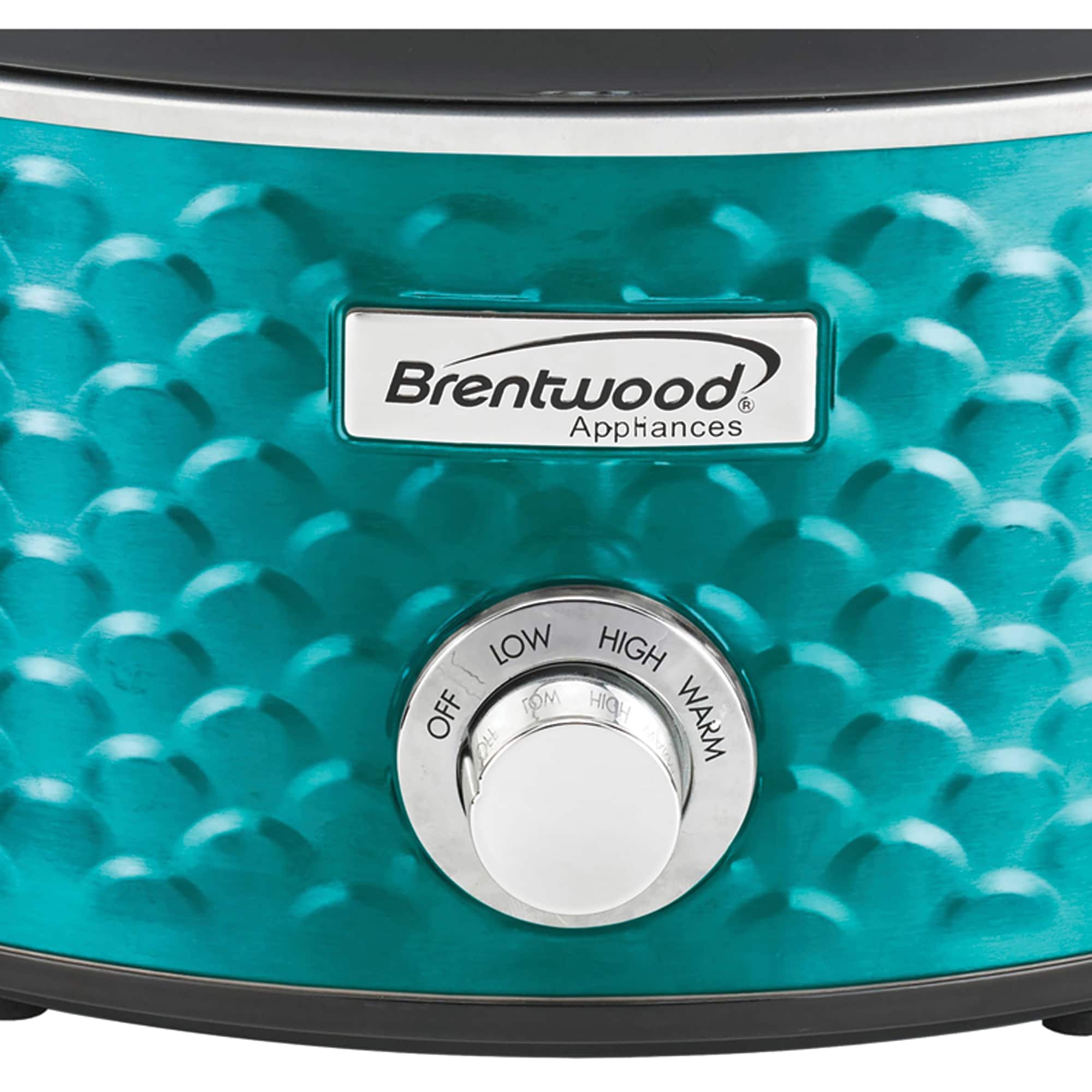 Brentwood Blue 4.5qt. Scallop-Pattern Slow Cooker