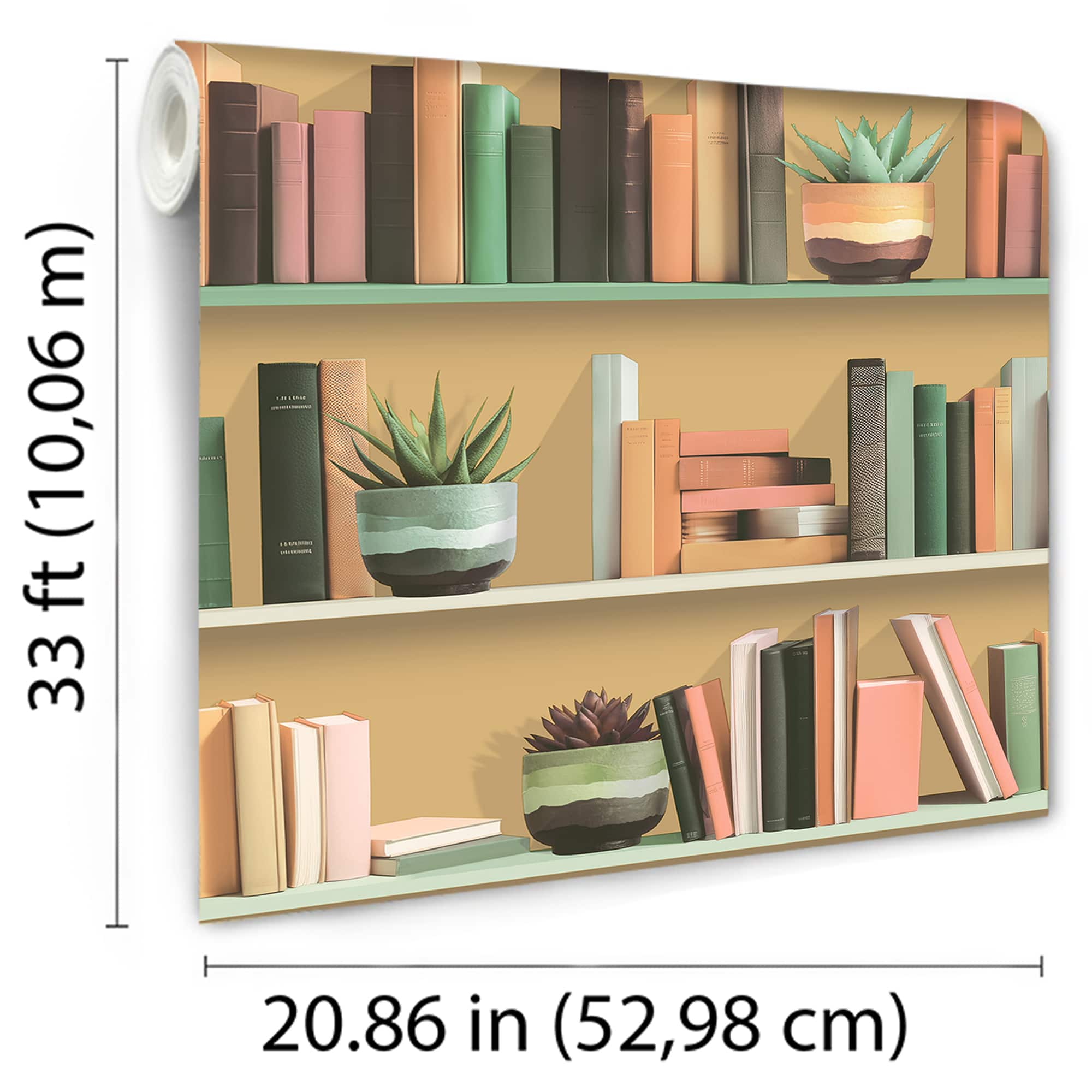 Designs Direct Modern Bookshelf Wallpaper