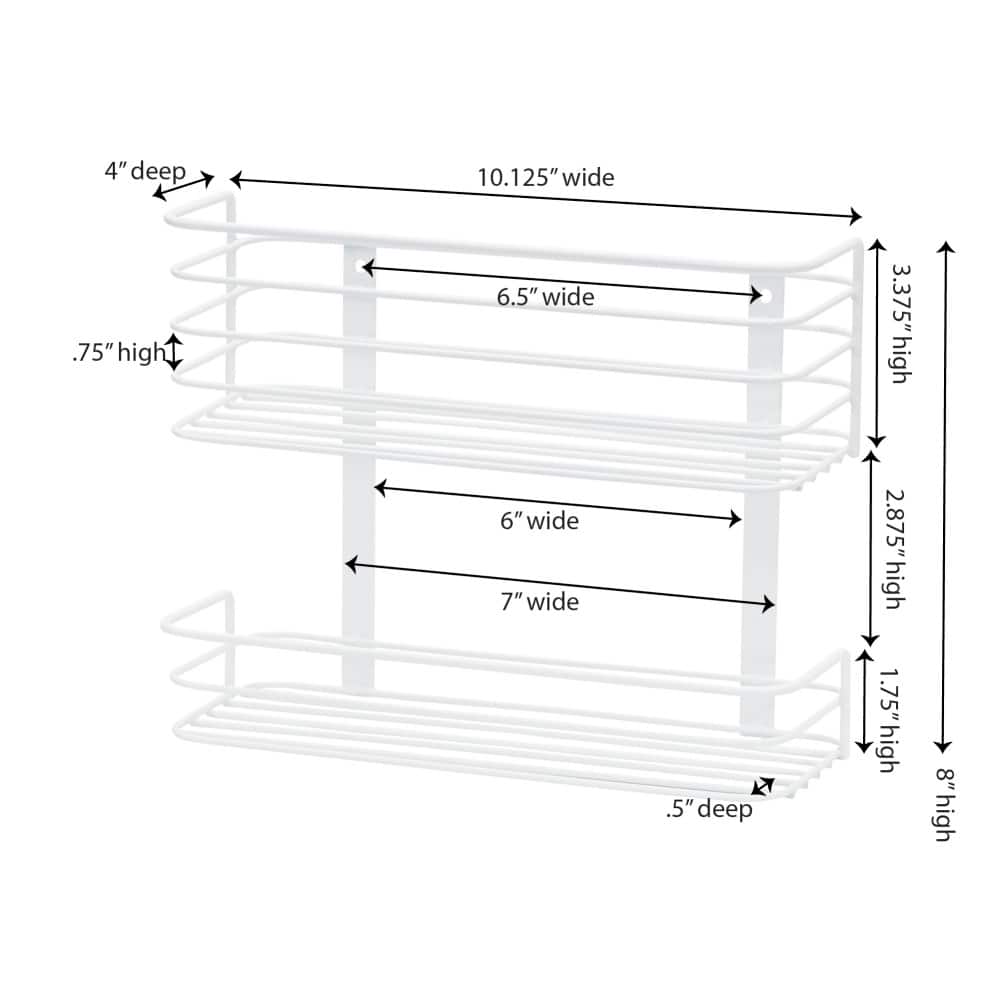 Household Essentials 2-Tier Door Mount Cabinet Organizer
