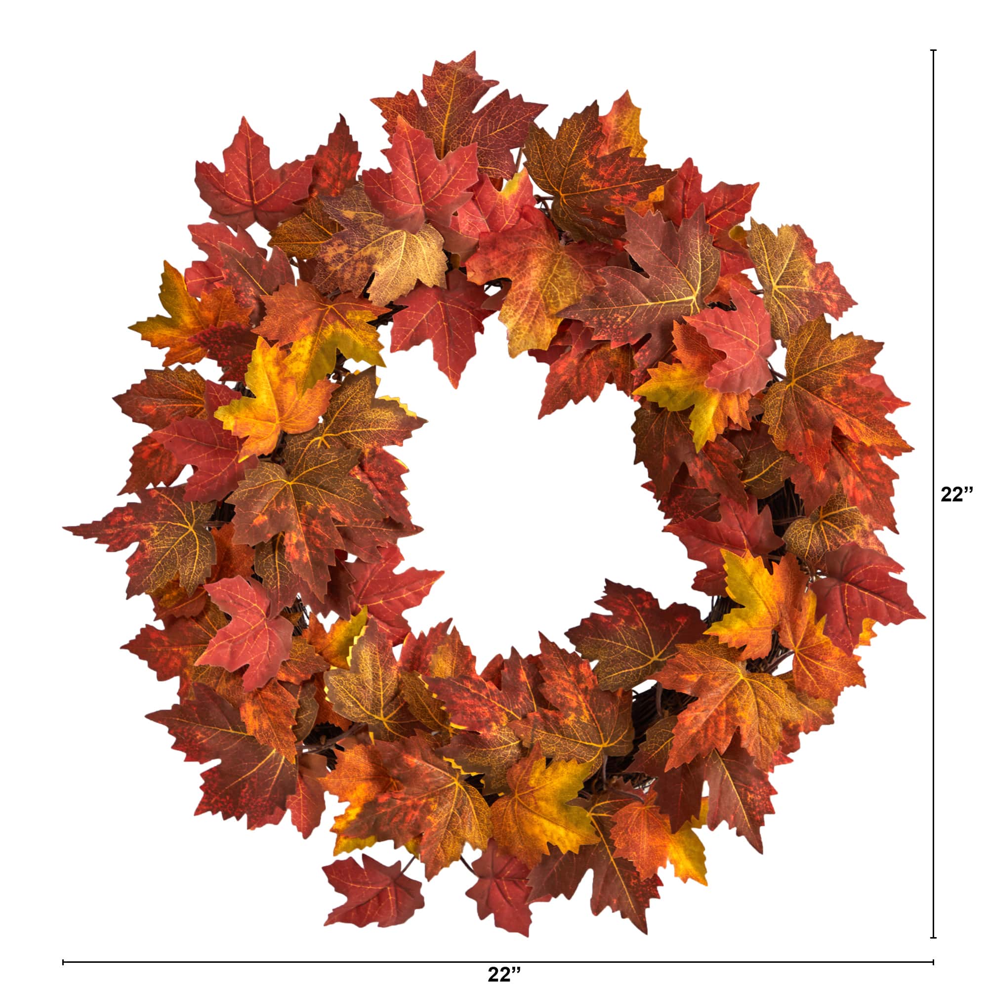 22" Maple Leaf Wreath