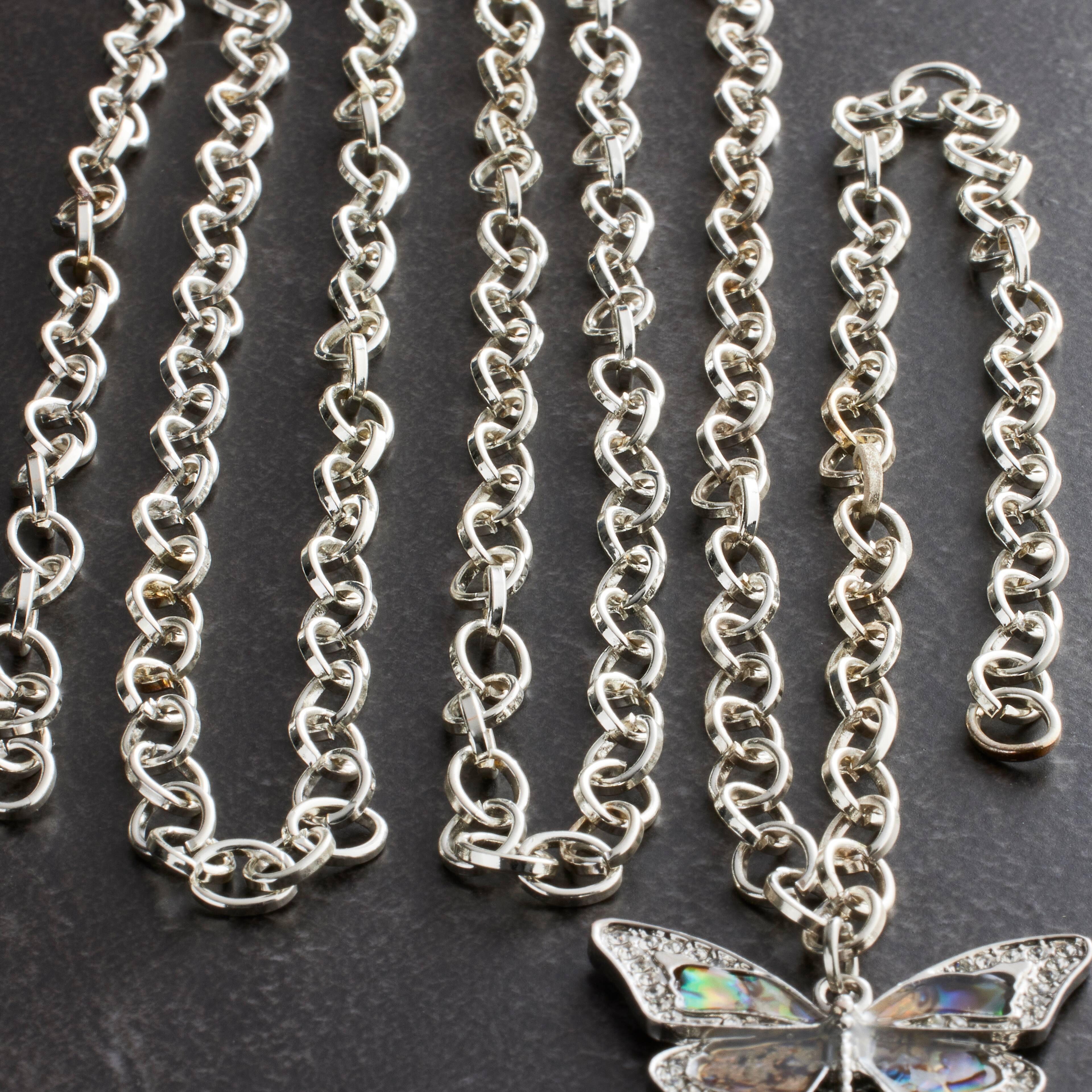 12 Pack: 60" Silver Modern Oval Chain by Bead Landing™ 