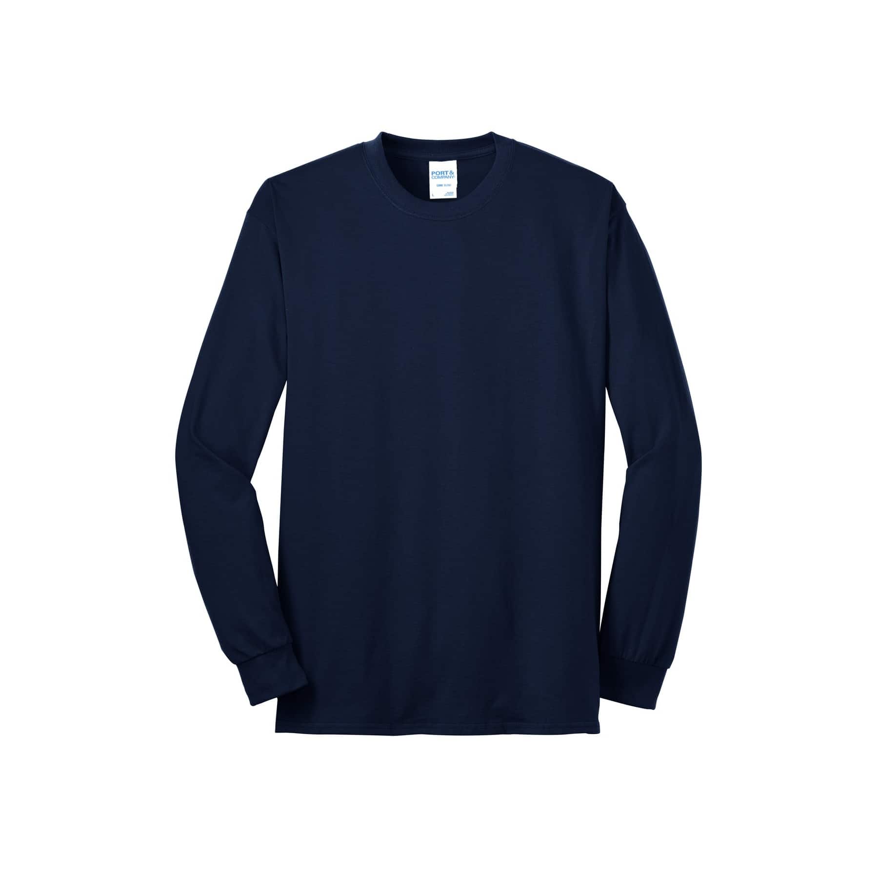 Port & Company® Long Sleeve Adult Core Blend T-Shirt, Size: XXXX
