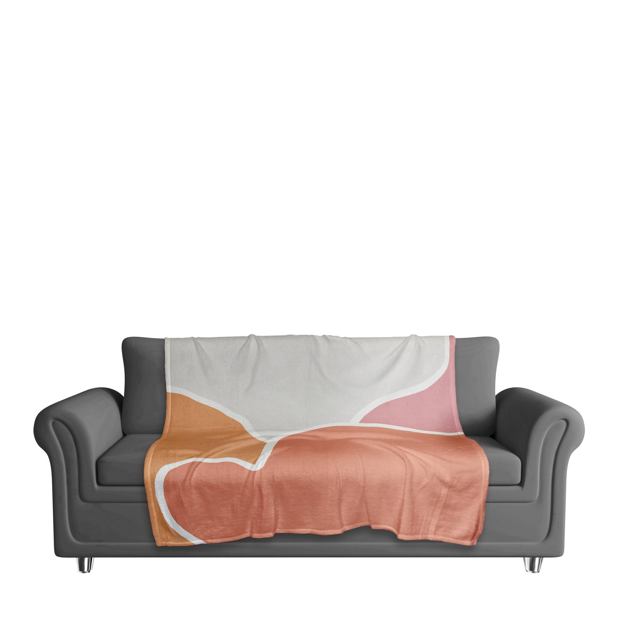 Blush Abstract 50" x 60" Coral Fleece Blanket