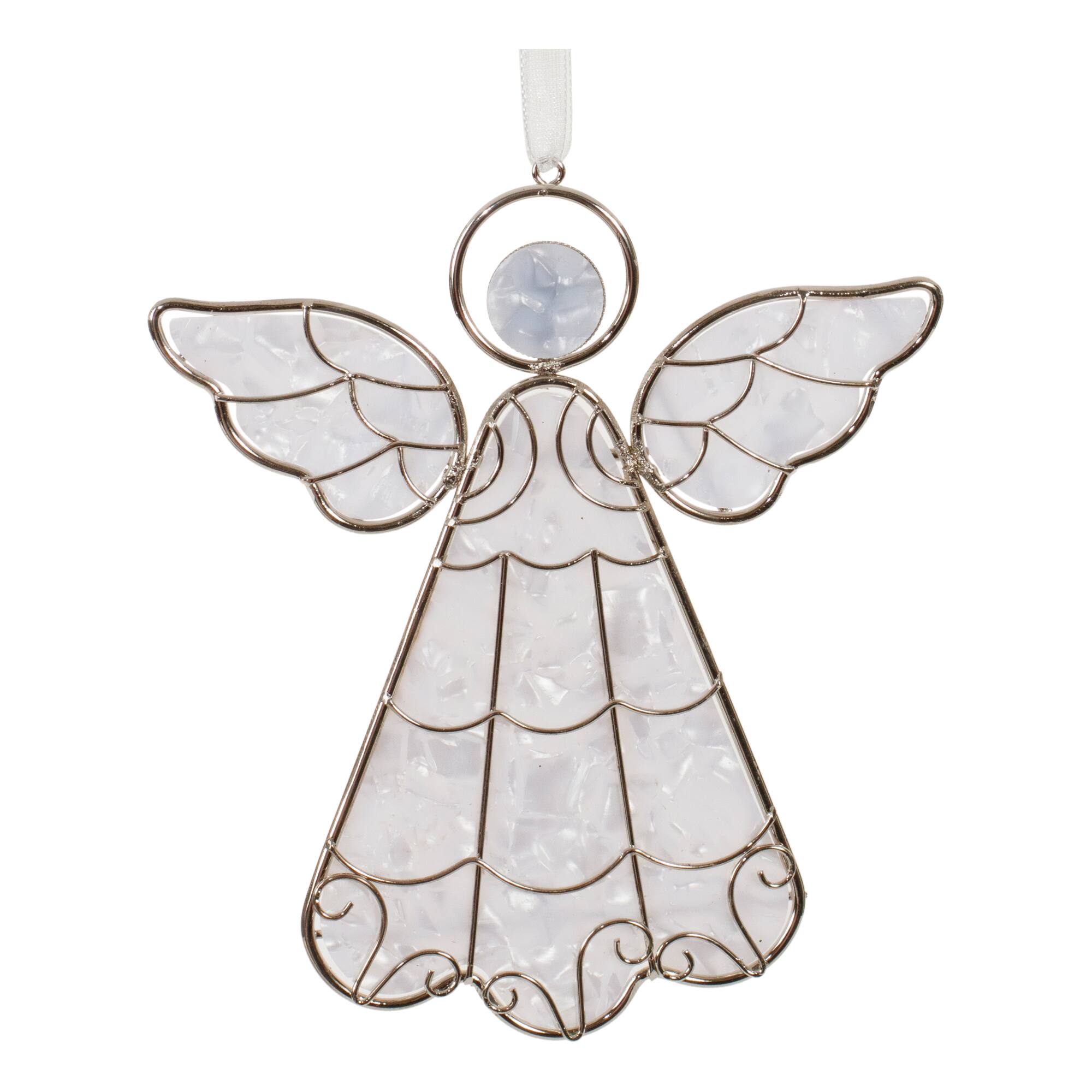 5" Metal Framed Angel Ornament Set