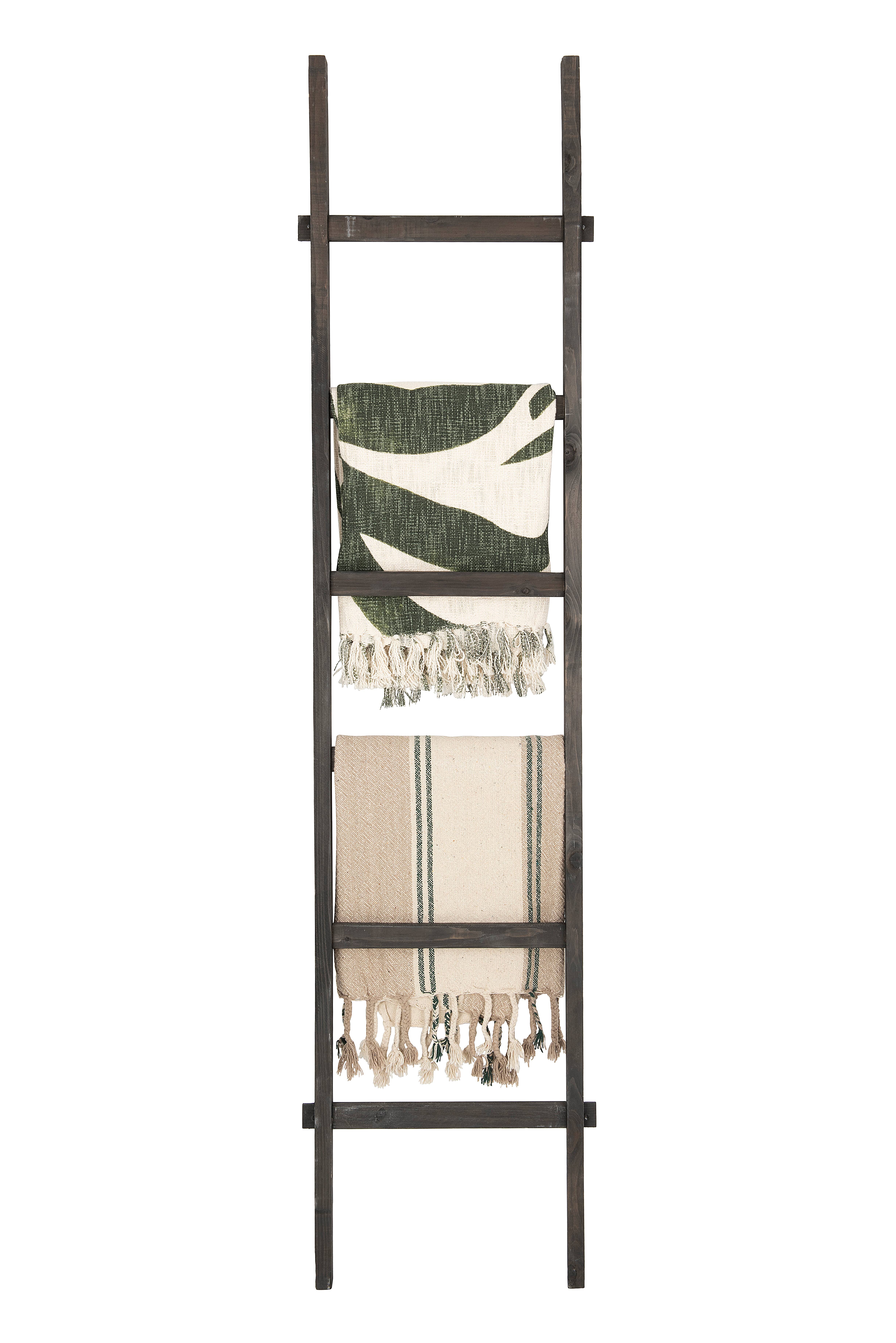 Hello Honey® 76.8" Black Wood Decorative Blanket Ladder