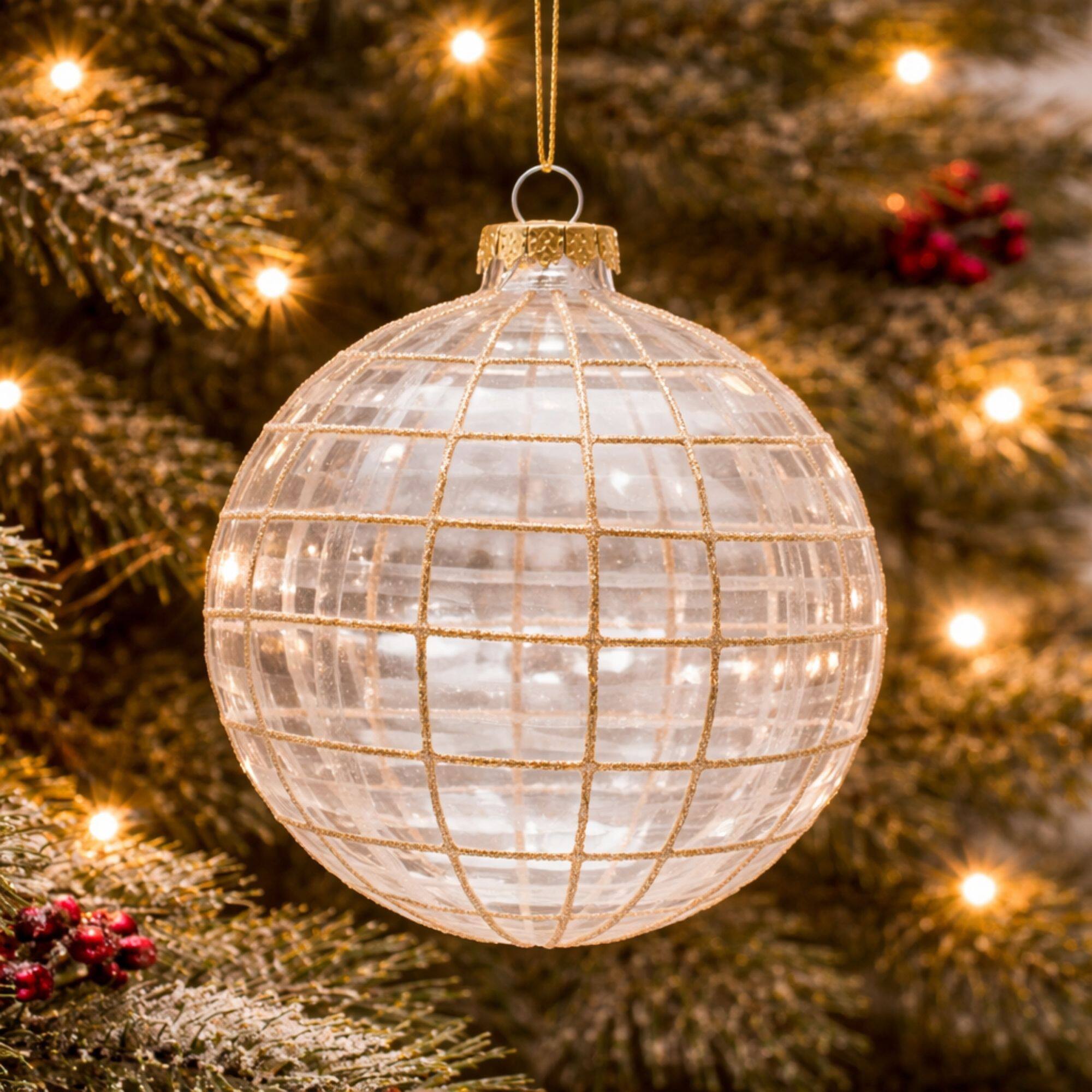 Melrose 4.5" Gold Glass Ball Ornaments, 6ct.