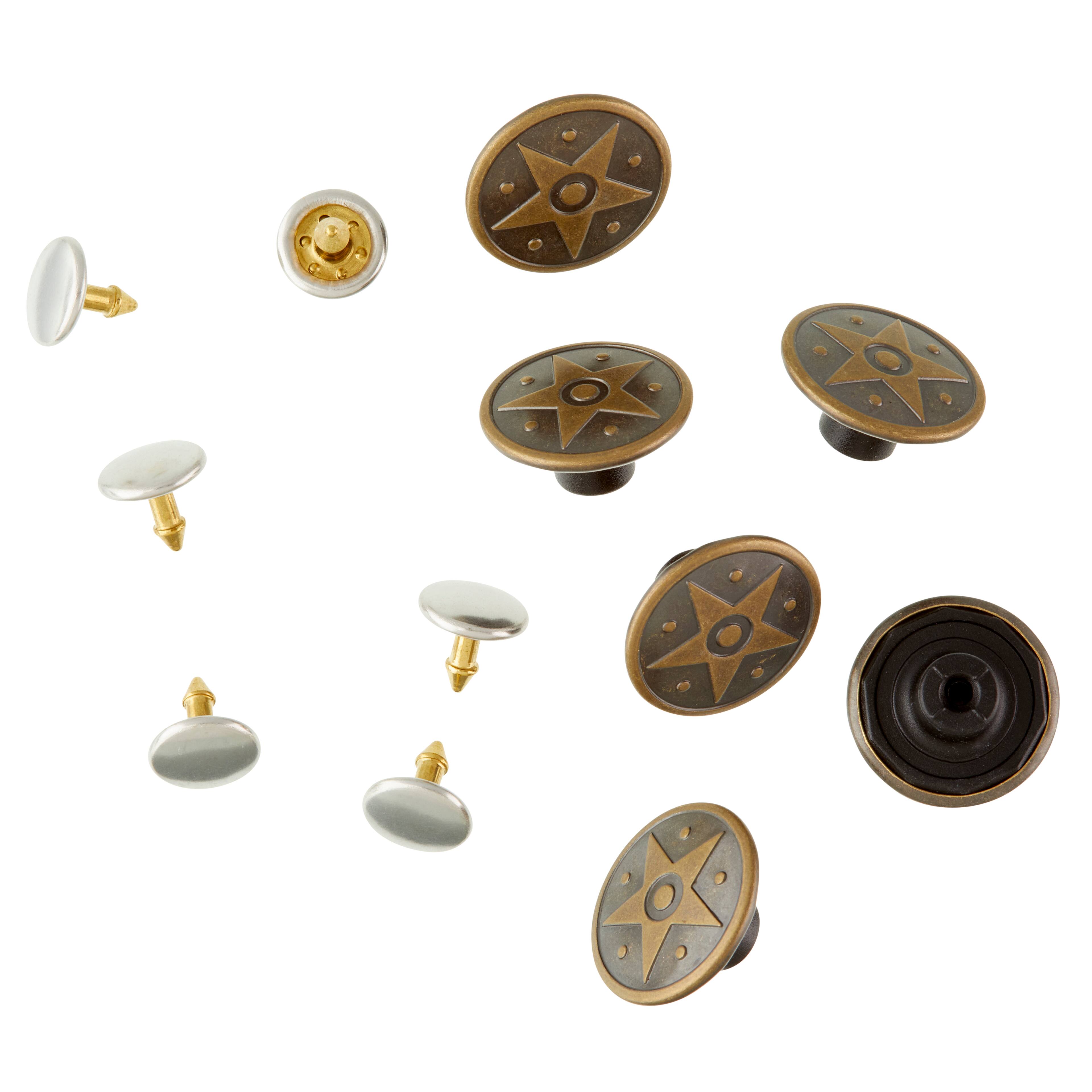 12 Packs: 6 ct. (72 total) Soldier's Cross Jean Buttons by Loops & Threads™