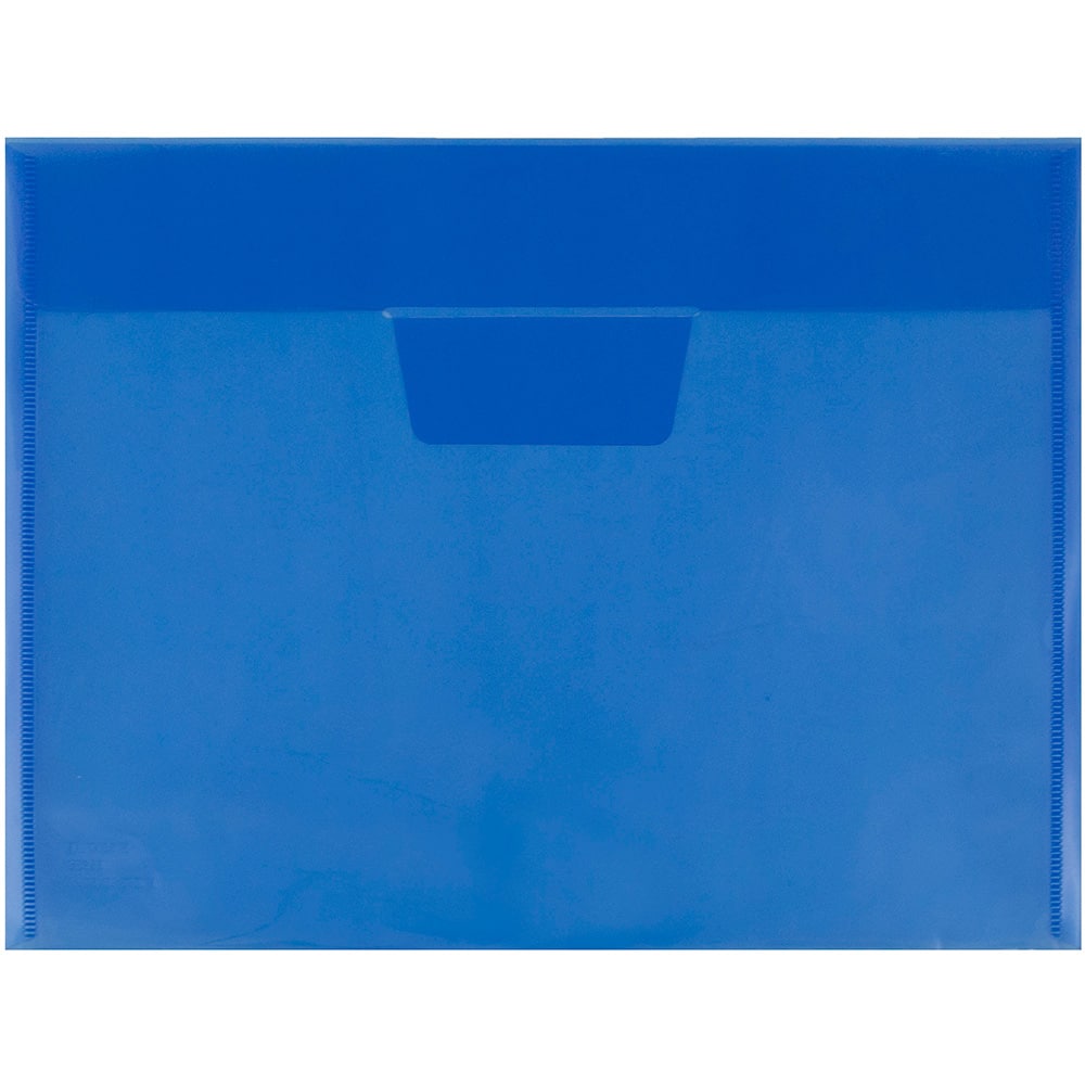 JAM Paper Blue Plastic Tuck Flap Closure 8.875" x 12" Envelopes, 12ct.