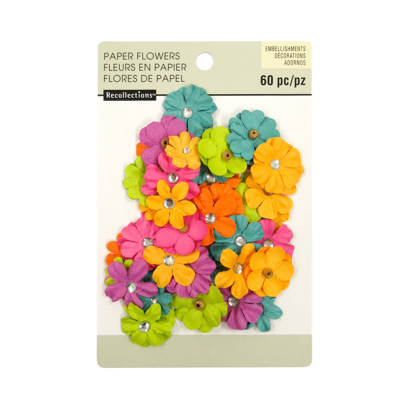 Bright Mini Paper Flower Embellishments By Recollections™
