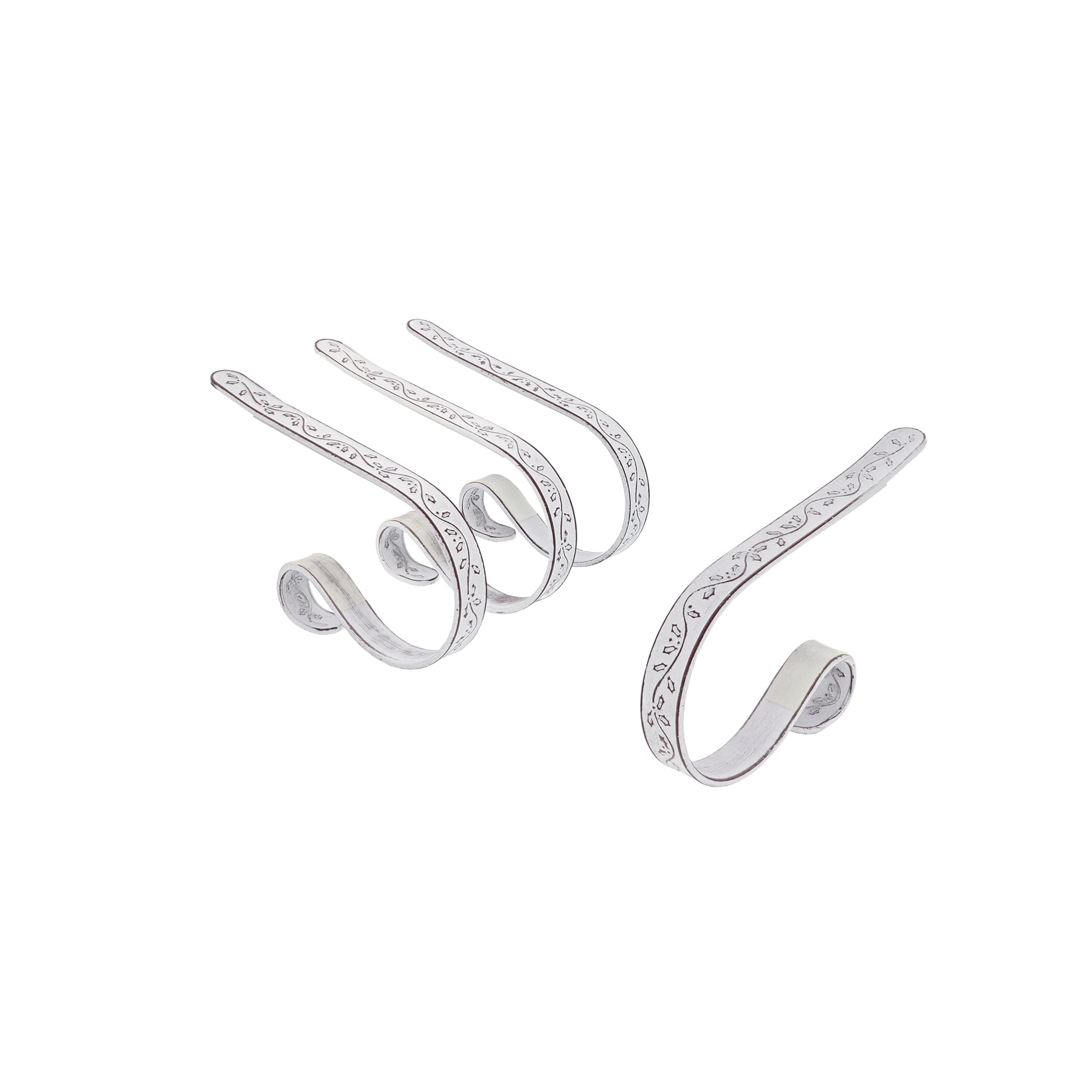 Original MantleClip® Holly Whitewash Stocking Holders, 4ct.