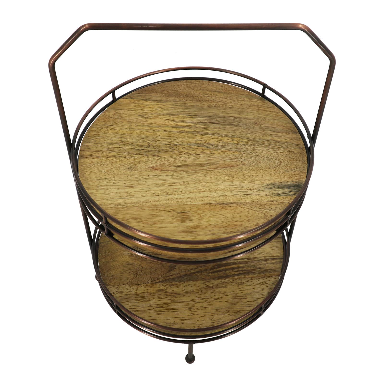 16.5" 2-Tier Wood & Metal Tray by Ashland®