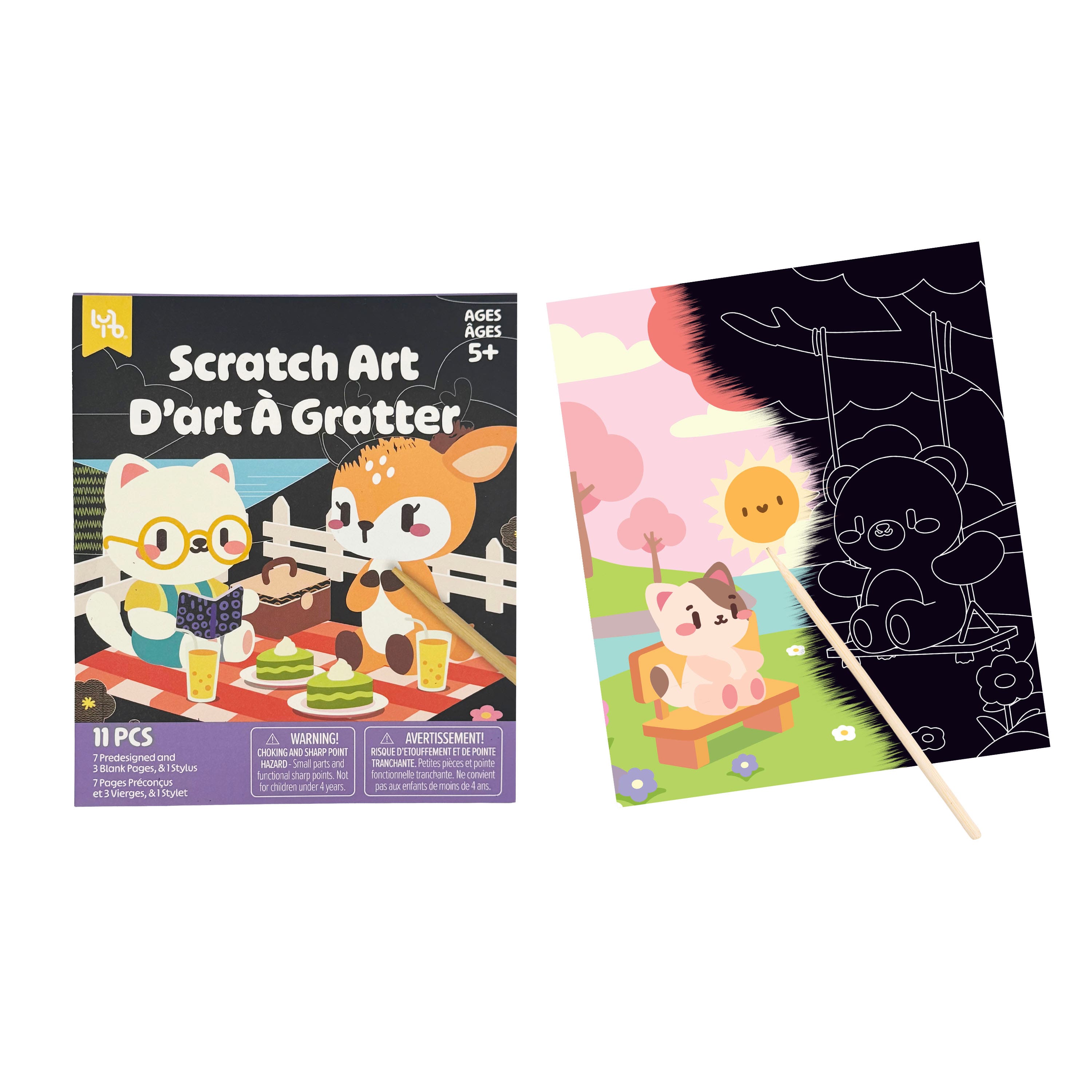 Little Yellow Bicycle® Picnic Scratch Art Pad Kit