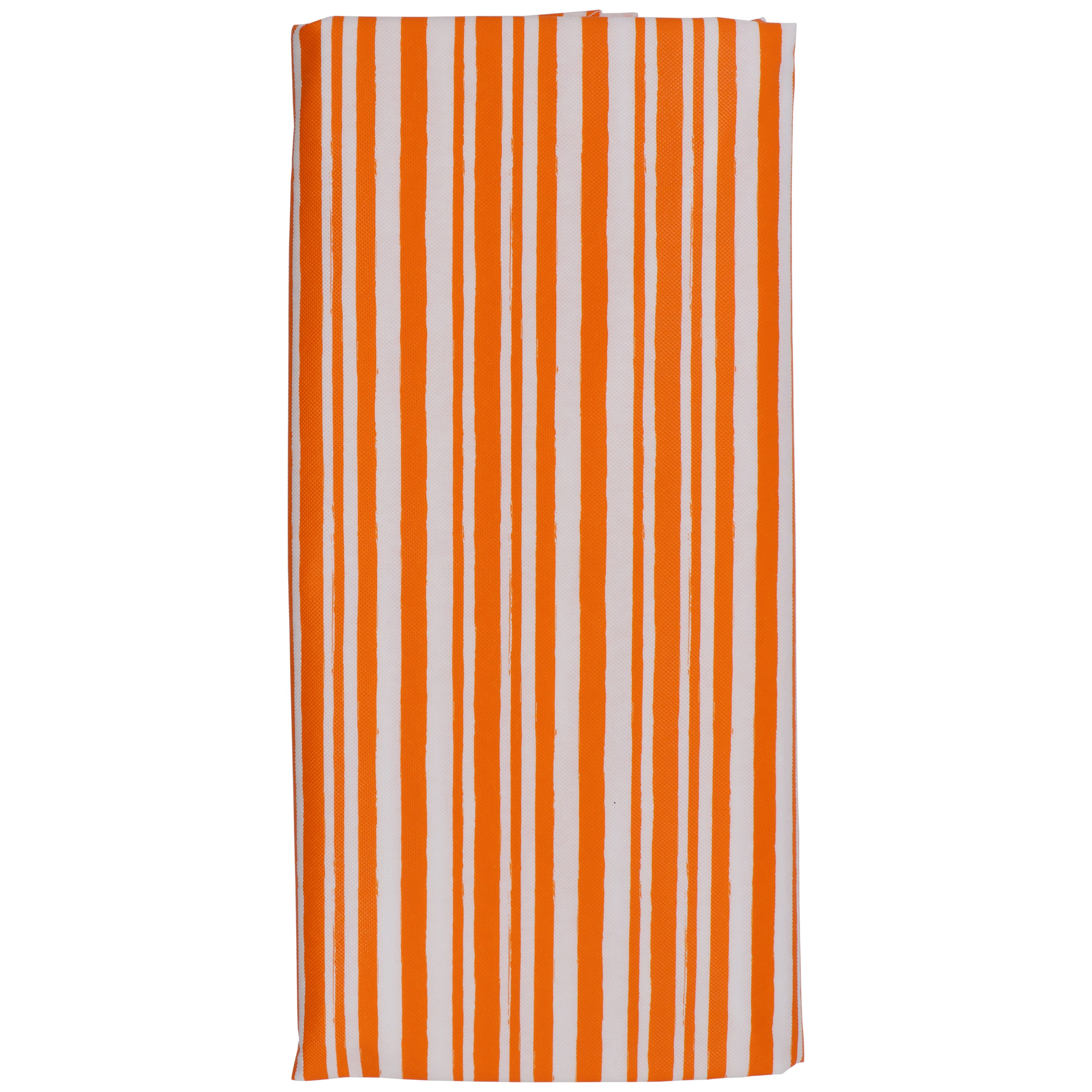 52" x 70" Citrus Kitchen Orange Stripes Tablecloth by Celebrate It™