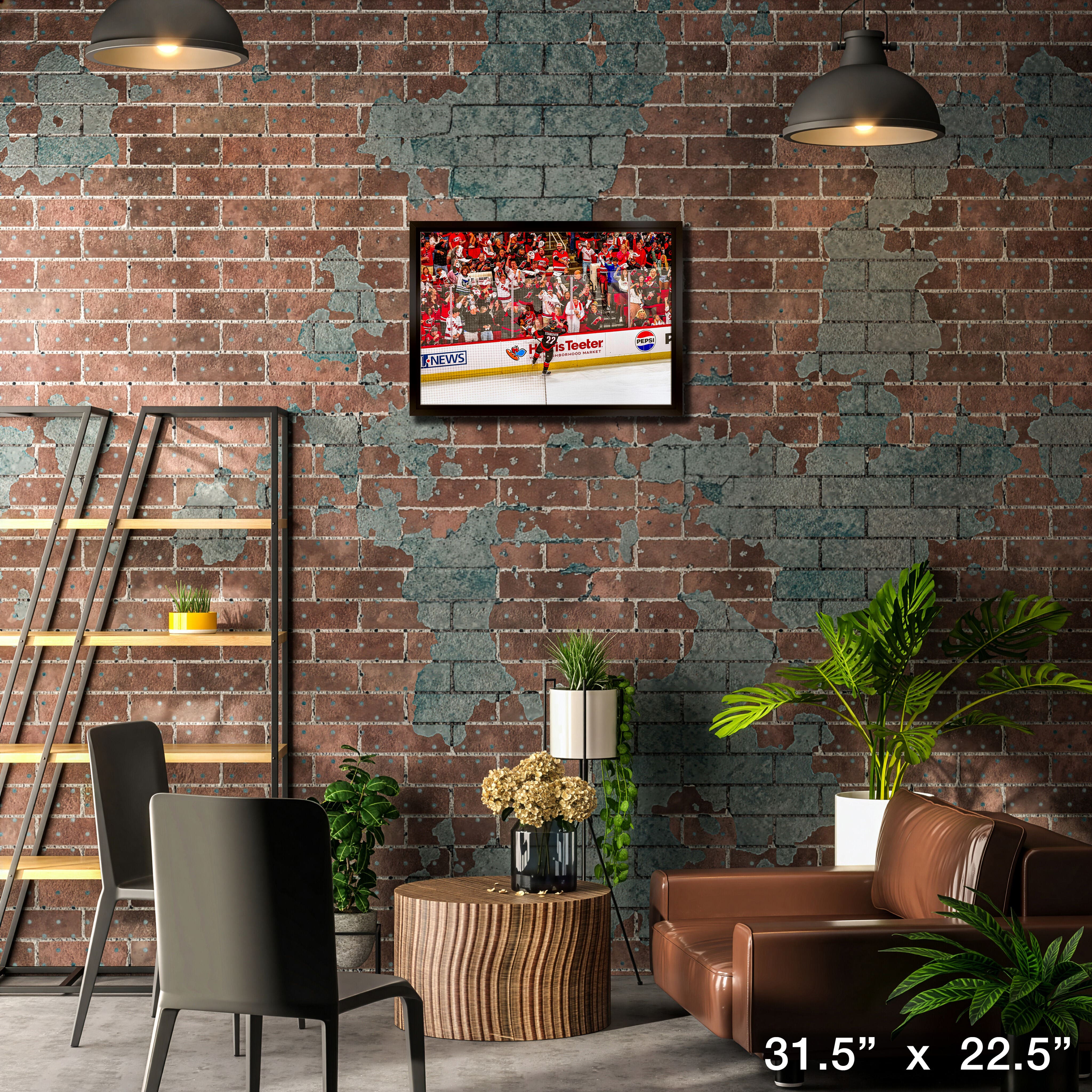 Logan Stankoven 20" x 29" Framed Canvas Hurricanes 2025 Playoffs 31.5" x 22.5"