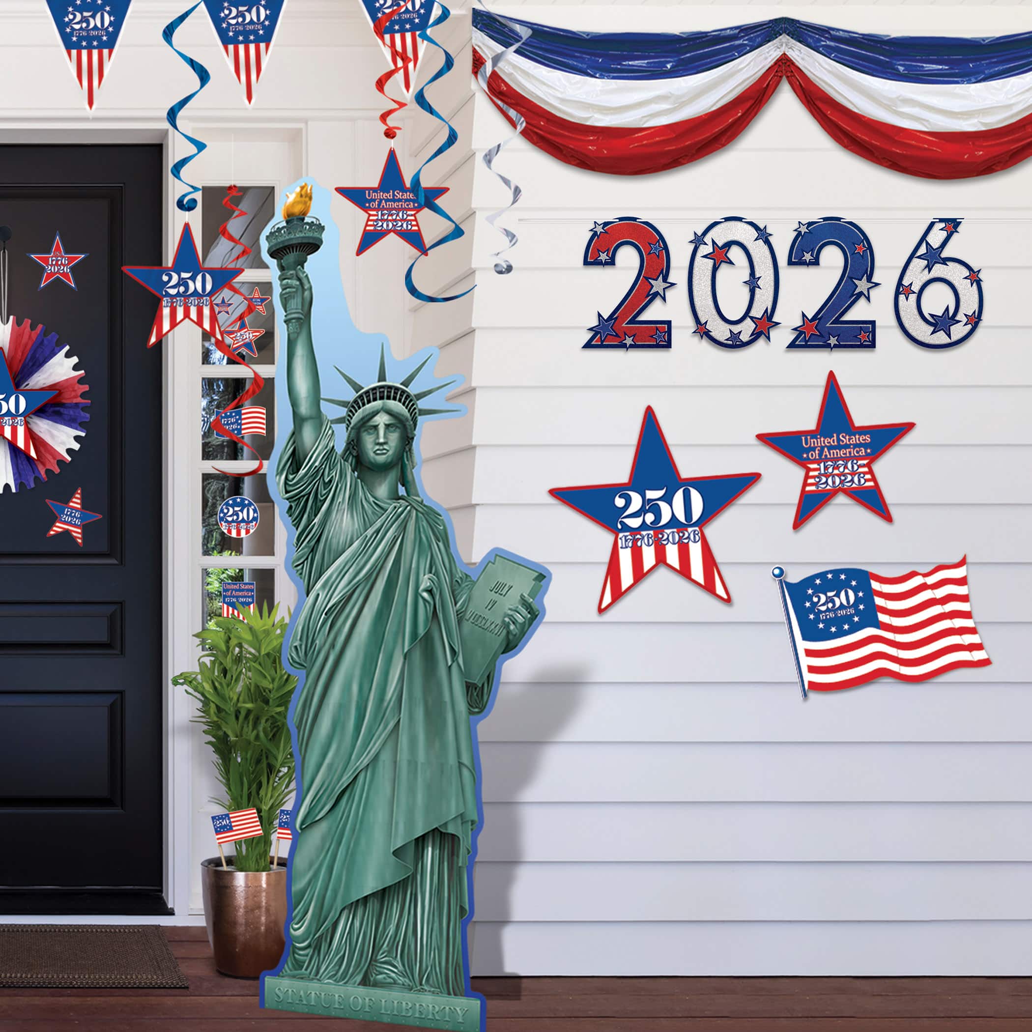 Beistle 5ft. Red, White & Blue 2026 Glittered Streamer