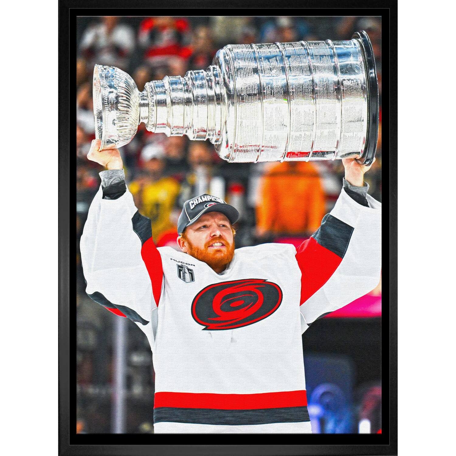 Frameworth 22.5" x 31.5" Licensed Frederik Andersen Hurricanes 2026 Champions Framed Canvas