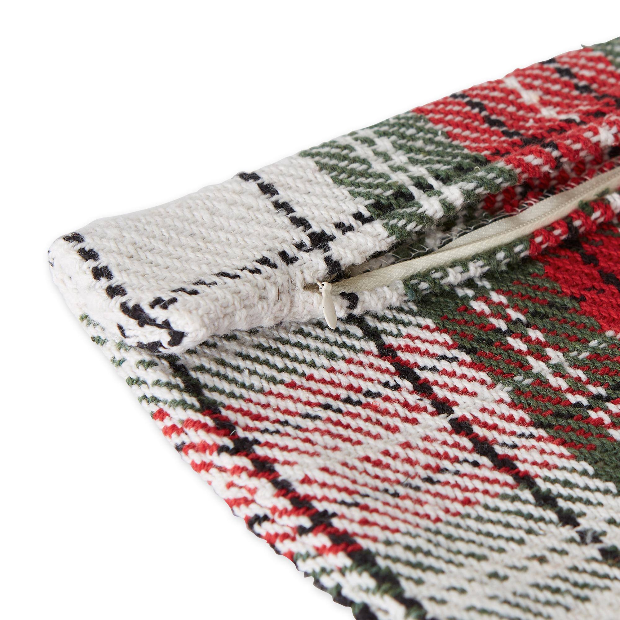 DII® 18"x 18" Plaid Pillow Cover Set