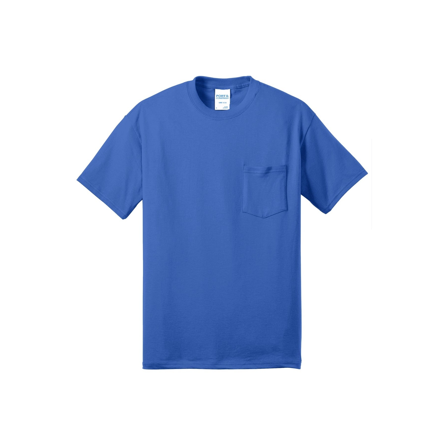 Port & Company® Core Blend Pocket T-Shirt, Size: XXXX-Large, Color