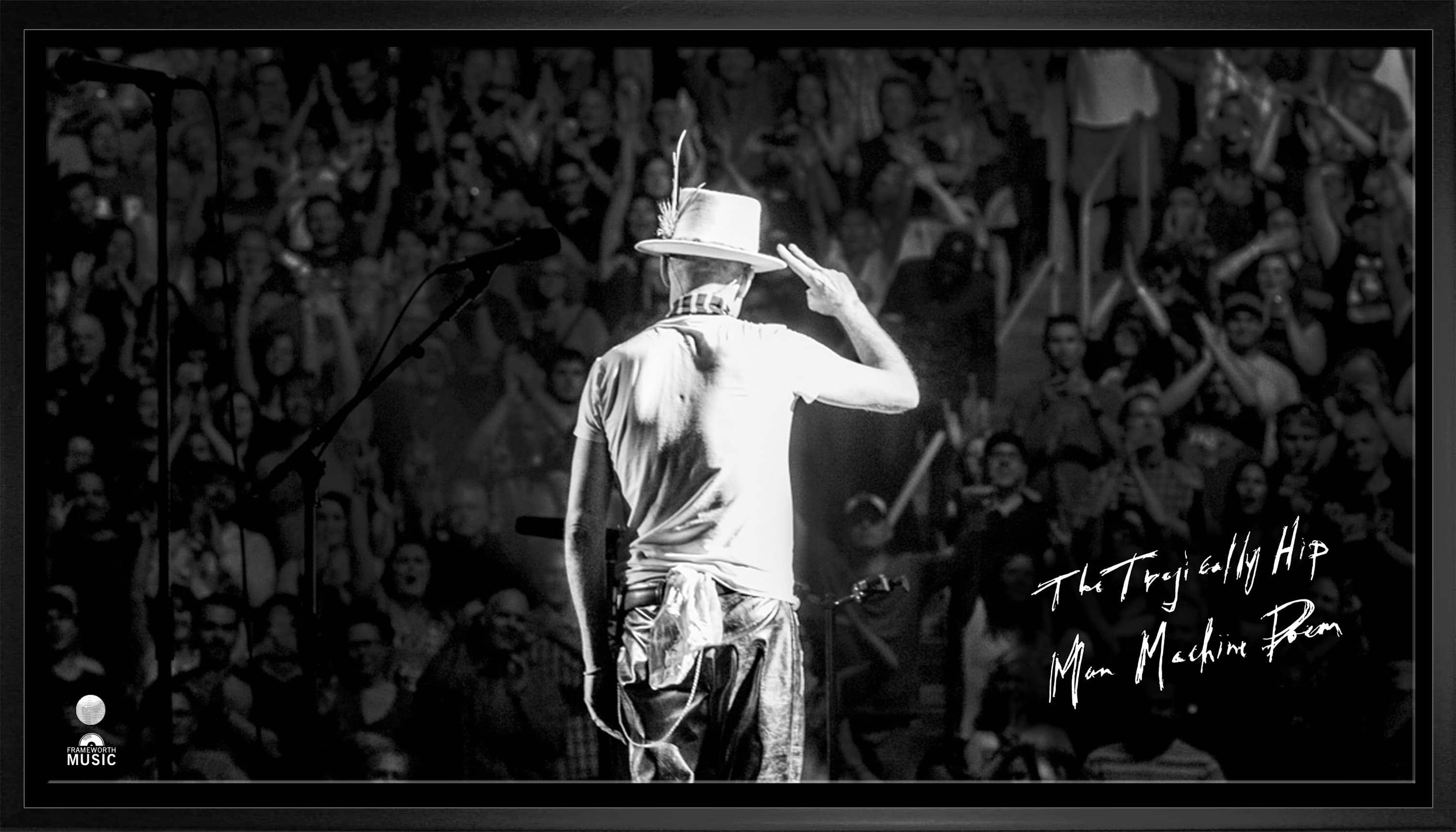 The Tragically Hip Framed Gord Salute Mini Canvas 21" x 12"