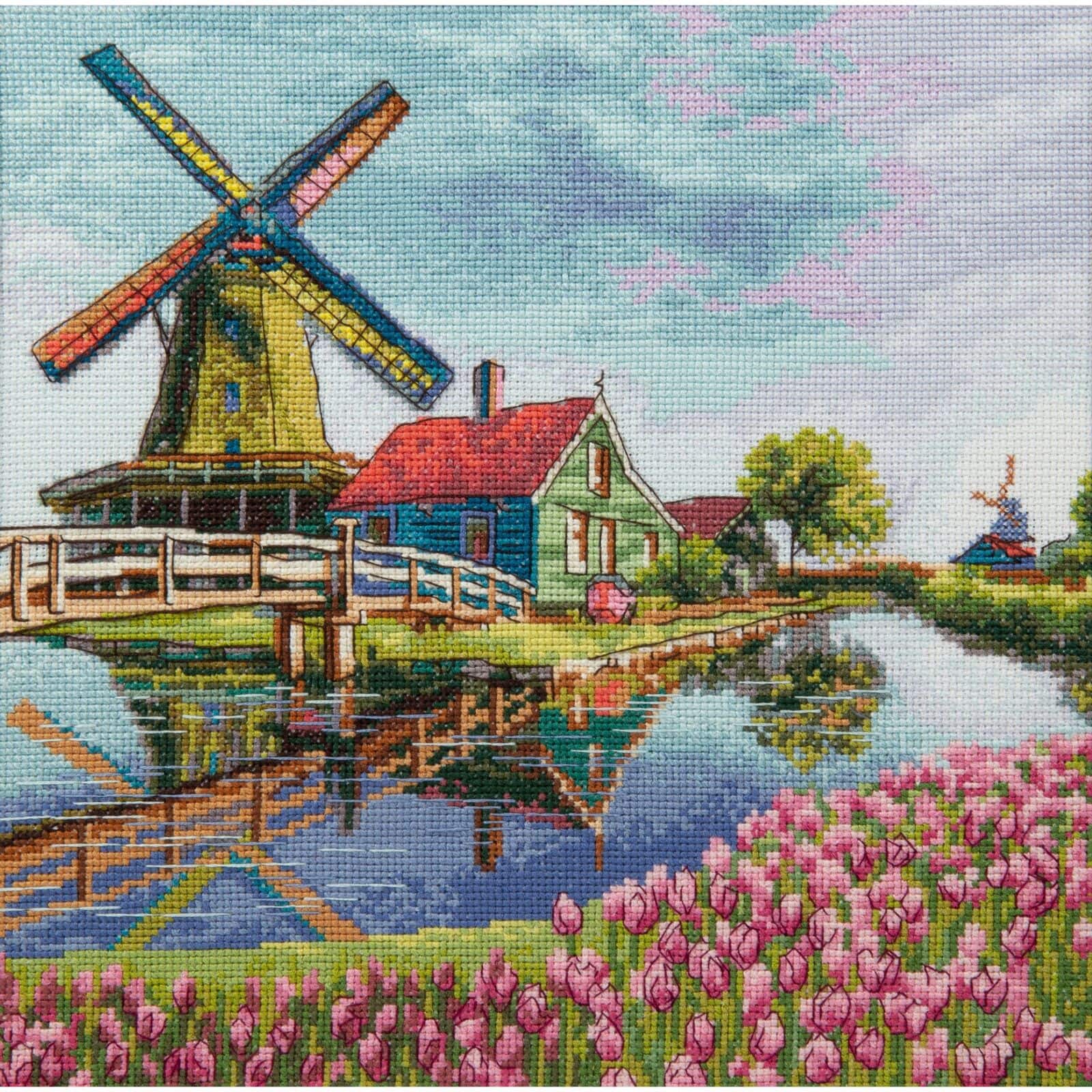 Charivna Mit Counted cross stitch kit Tulip field