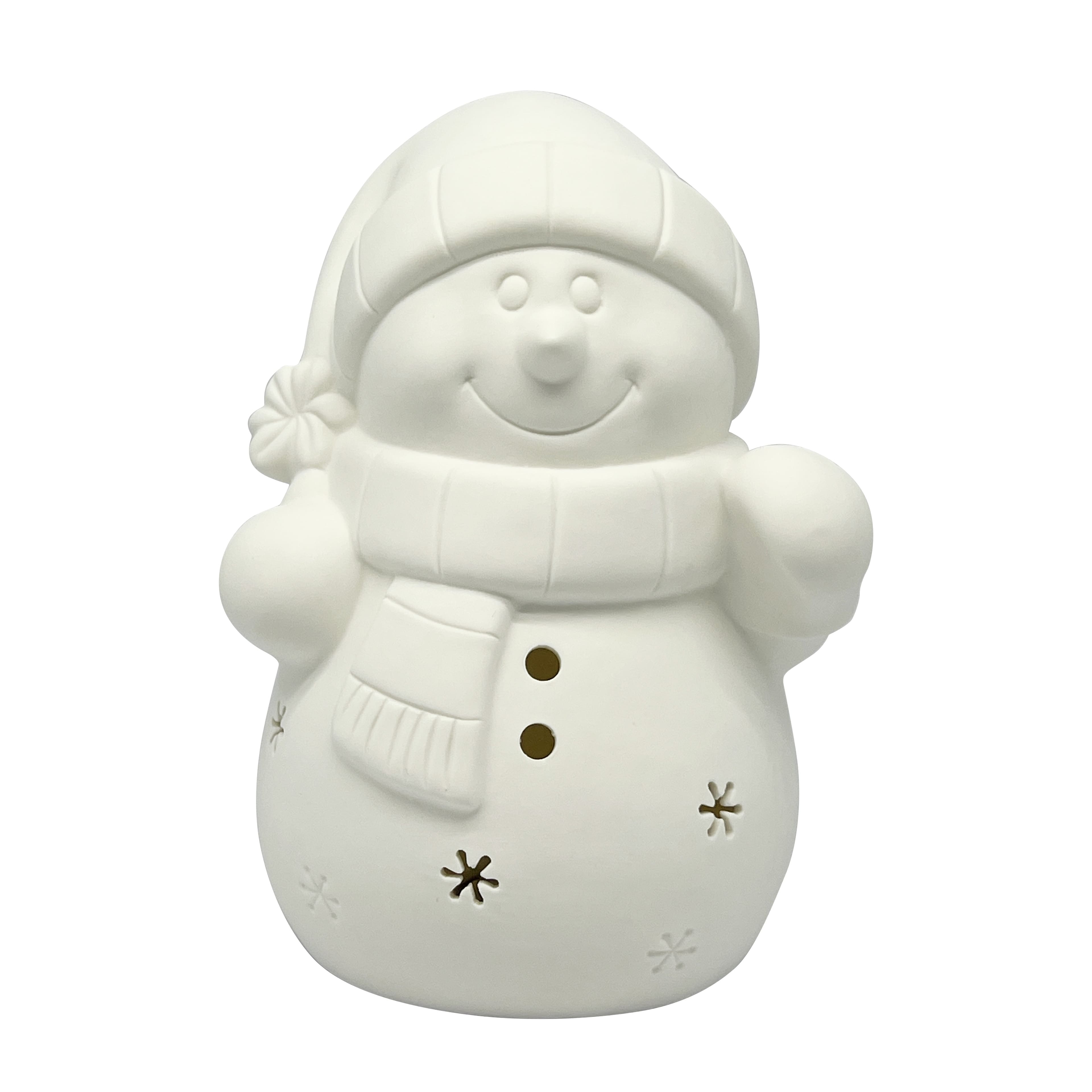 7.25" DIY LED Ceramic Snowman Décor by Make Market®