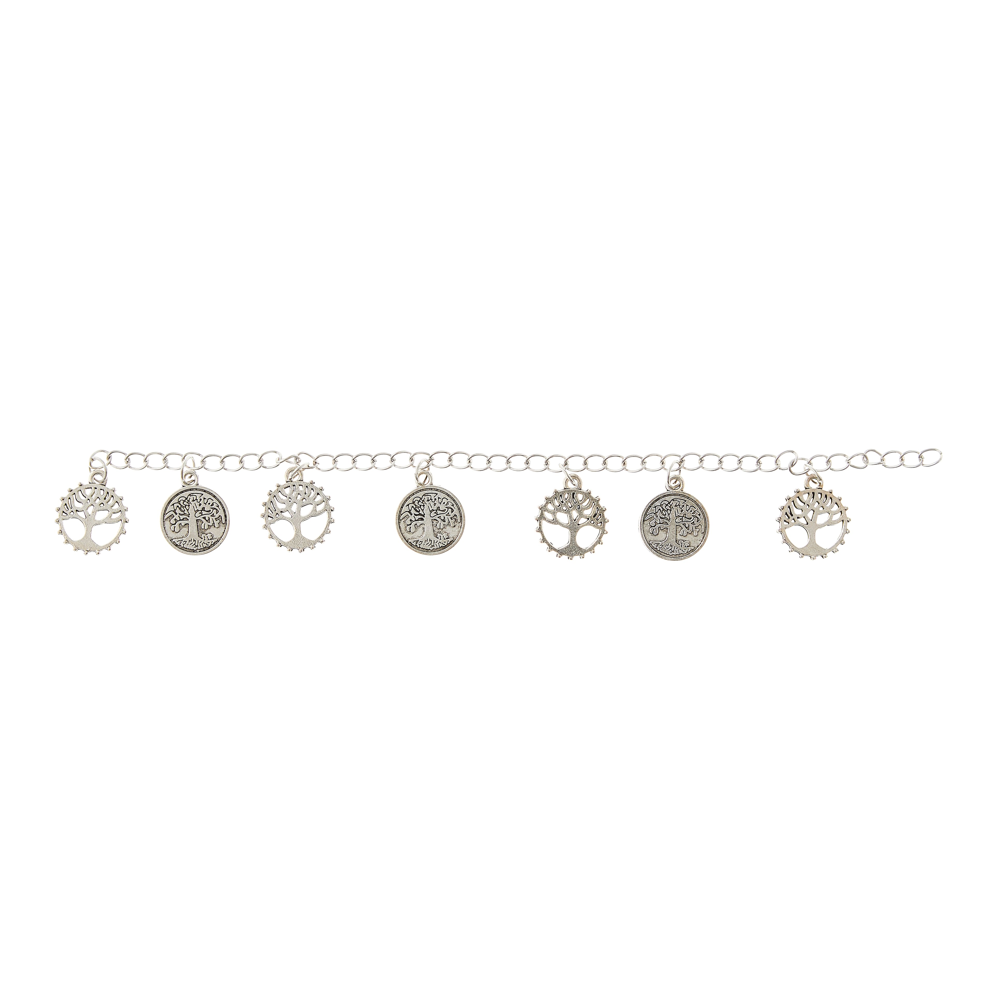 Silver Tree of Life Metal Beads, 15mm by Bead Landing™