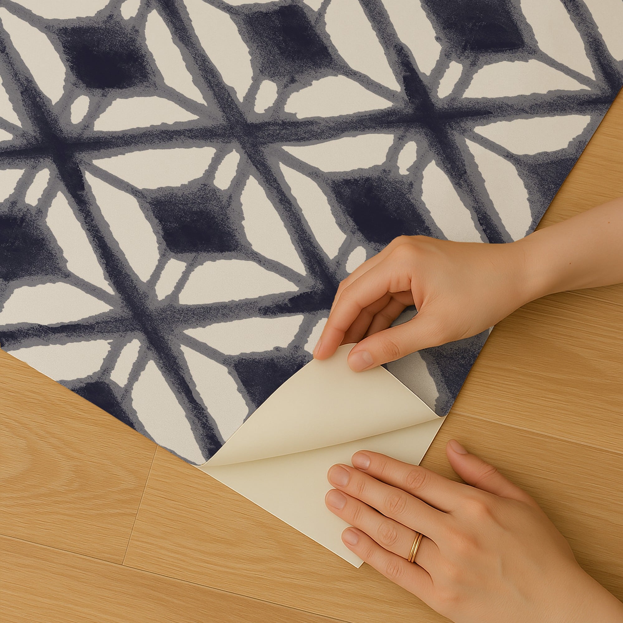 Designs Direct Shibori Geometric Peel & Stick Wallpaper