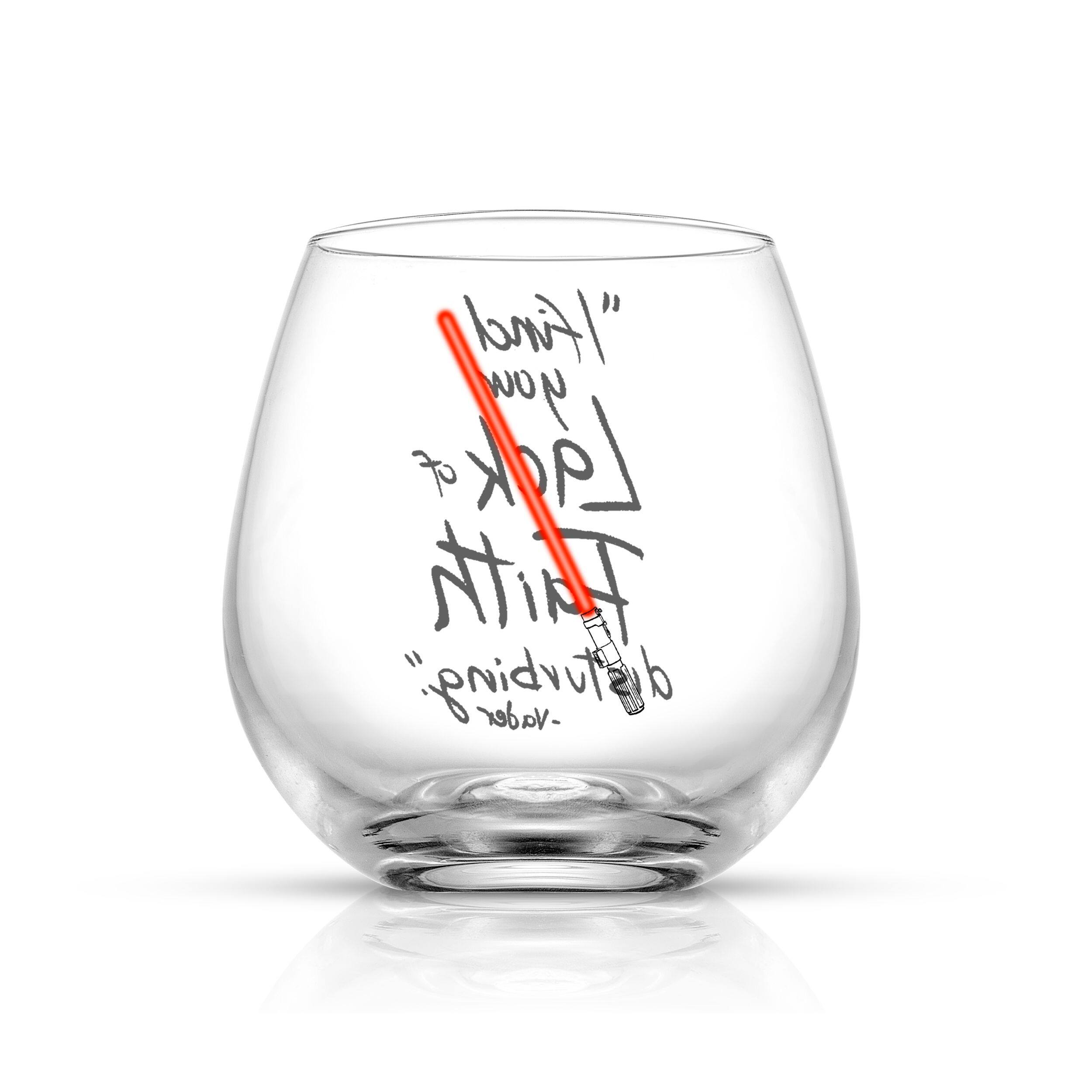 JoyJolt® Star Wars™ 15.oz. New Hope Darth Vader Red Lightsaber Stemless Drinking Glass, 2ct.