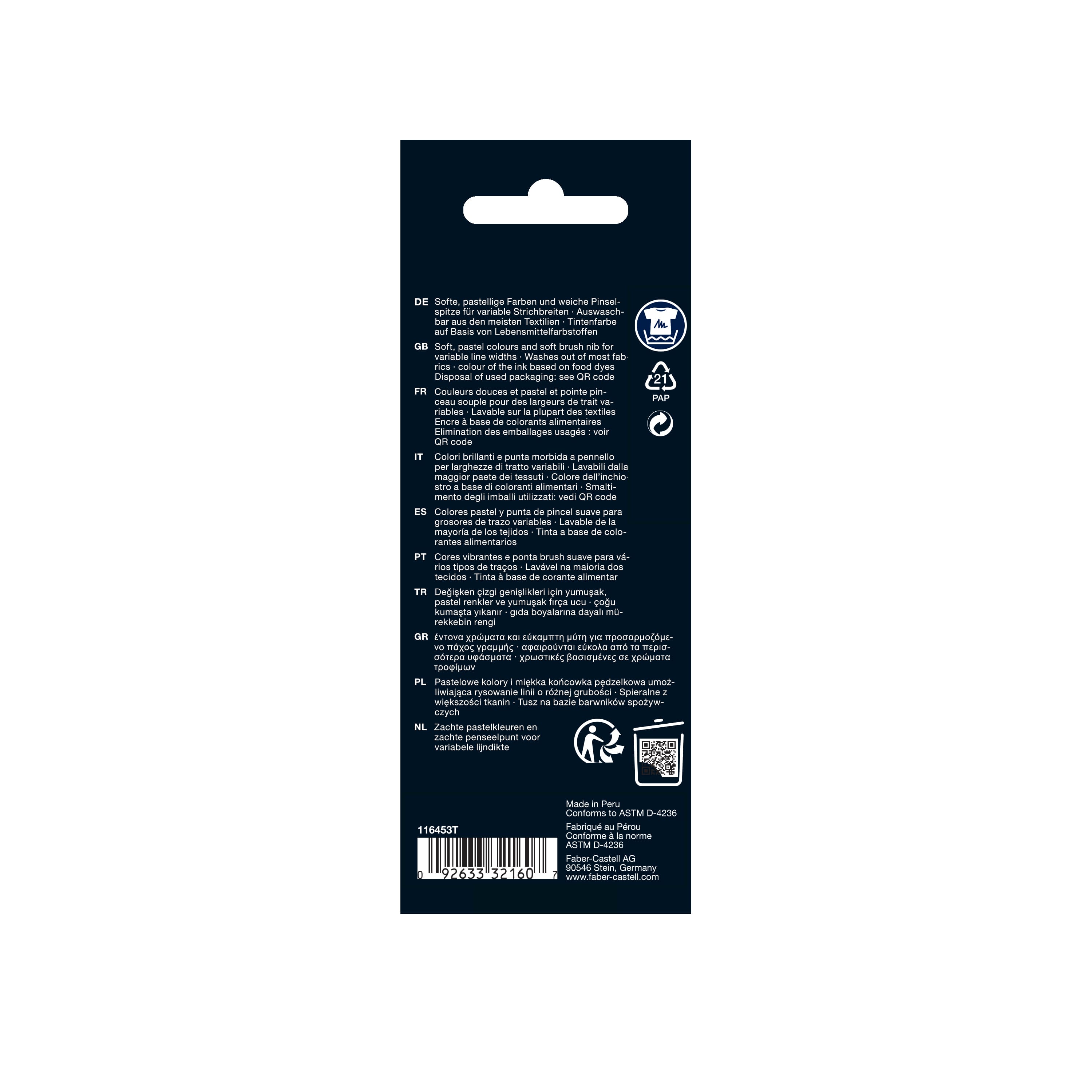 Faber-Castell® Black Edition Pastel Felt Tip Brush Pens