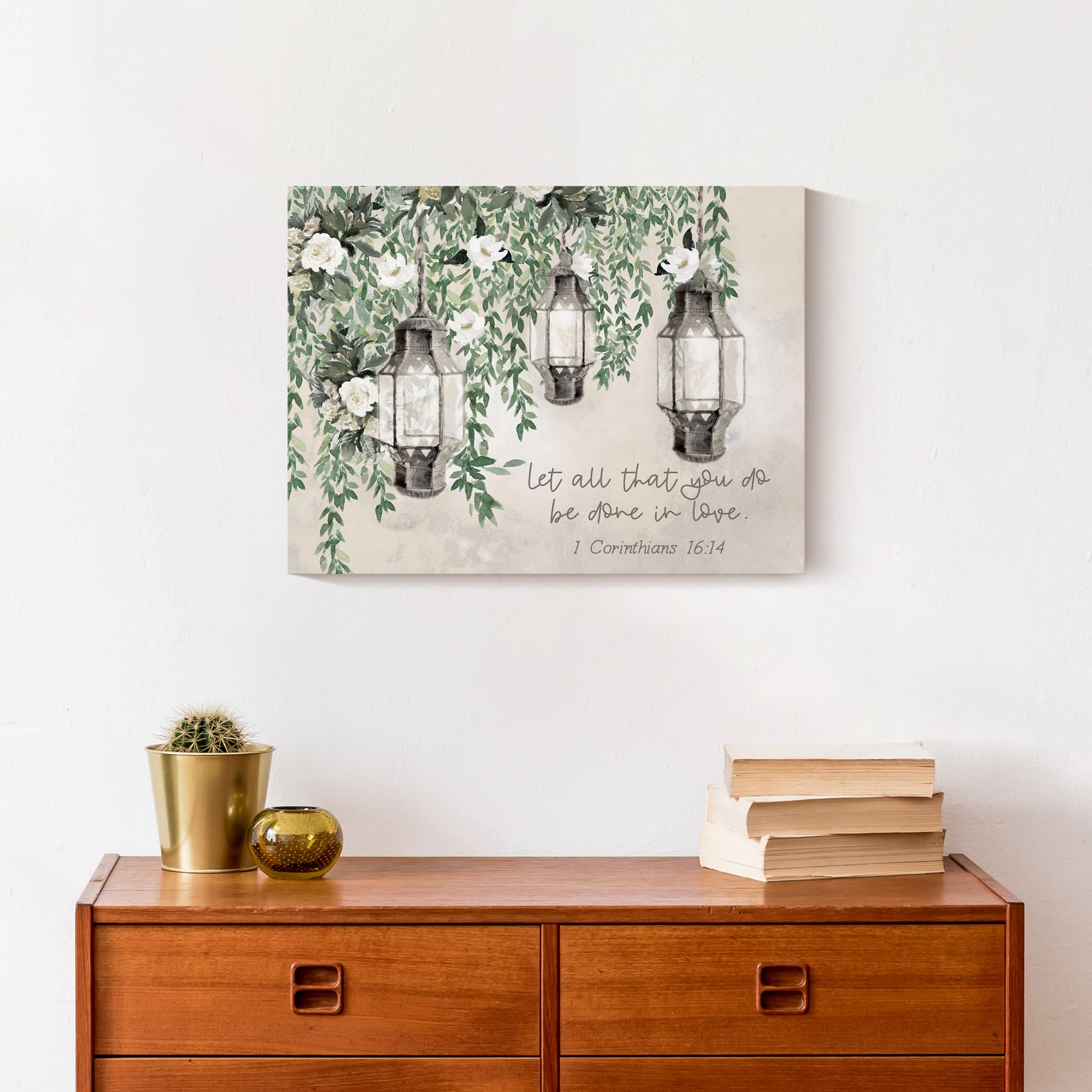 Garden Lanterns Canvas Wall Art
